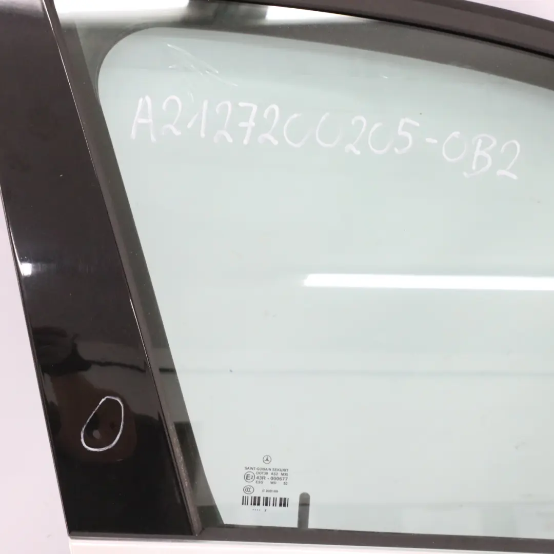 Mercedes W212 Door Front Right O/S Cover Panel Obsidian Black - 197 - SKU A2127200205-OB2 - Part number A2127200205
