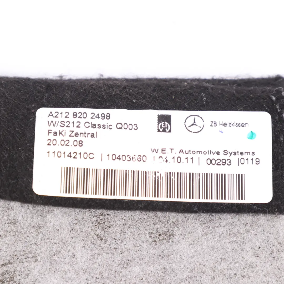 Mercedes W212 E220 Mata Podgrzewania Przedniego Prawego Fotela - SKU A2128202498 - Numer Części A2128202498