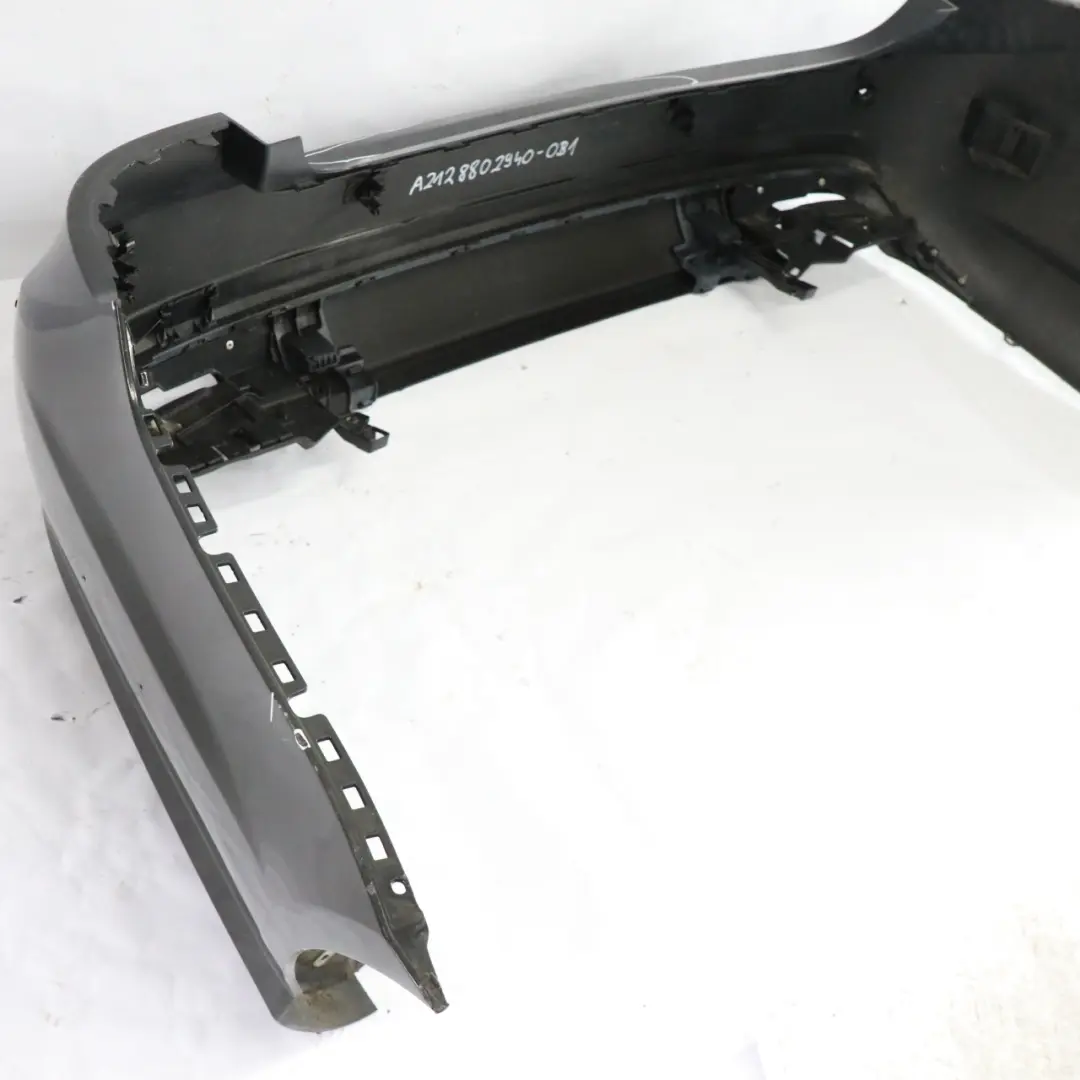 Bumper AMG Saloon Trim Panel Cover Obsidian Black - 197 to Mercedes W212 Rear with Part number A2128802940 Mercedes W212 Rear Bumper AMG Saloon Trim Panel Cover Obsidian Black - 197 - SKU A2128802940-OB1 - Part number A2128802940