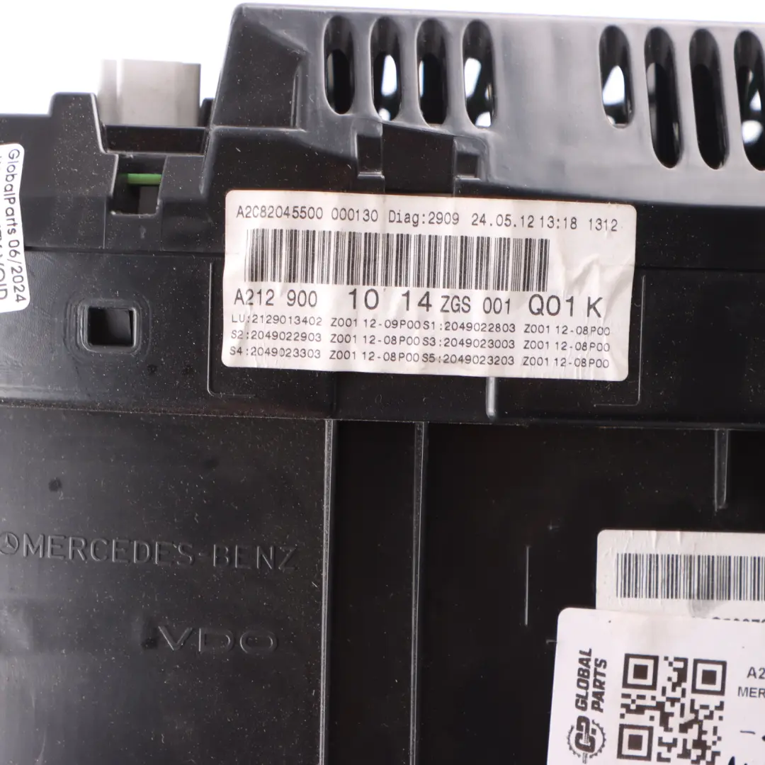 Instrument Cluster MPH Speedometer RPM Gauge Automatic to Mercedes W212 with Part number A2129001014 Mercedes W212 Instrument Cluster MPH Speedometer RPM Gauge Automatic - SKU A2129001014 - Part number A2129001014