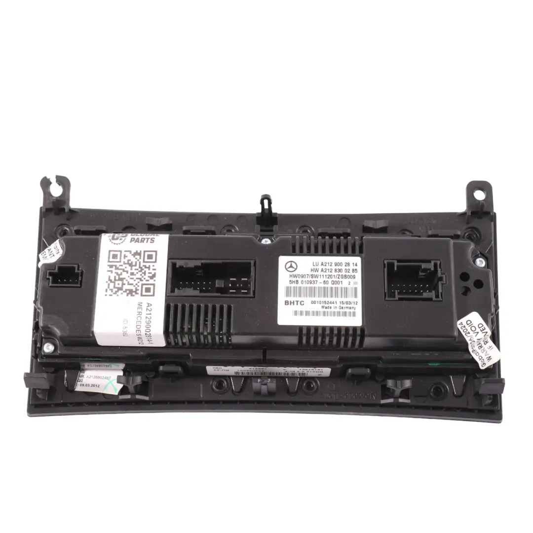 Mercedes W212 Panneau Climatisation Automatique Chauffage Control - SKU A2129002814-1 - Numéro de pièce A2129002814