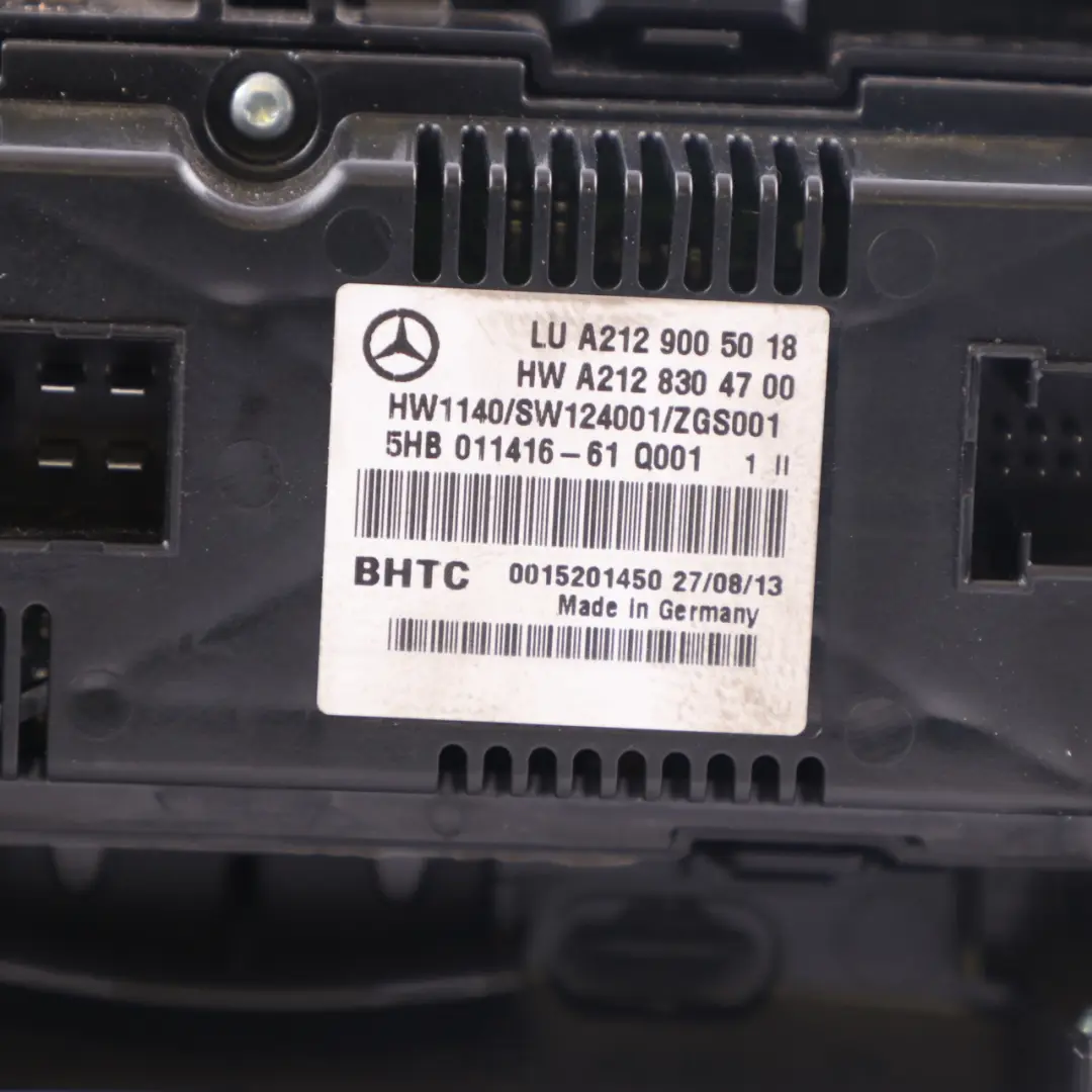 Climatizador Calentador Interruptores Unidad para Mercedes C207 W212 con número de pieza A2129005018 Mercedes C207 W212 Climatizador Calentador Interruptores Unidad - SKU A2129005018 - Número de pieza A2129005018