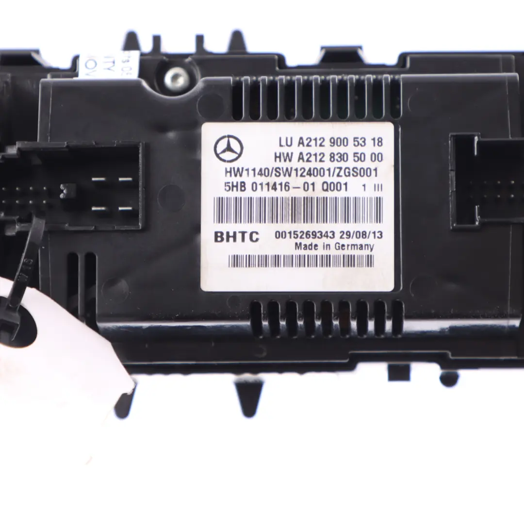 Air Conditioning Panel Mercedes C207 W212 Climate Control Switch - SKU A2129005318 - Part number A2129005318
