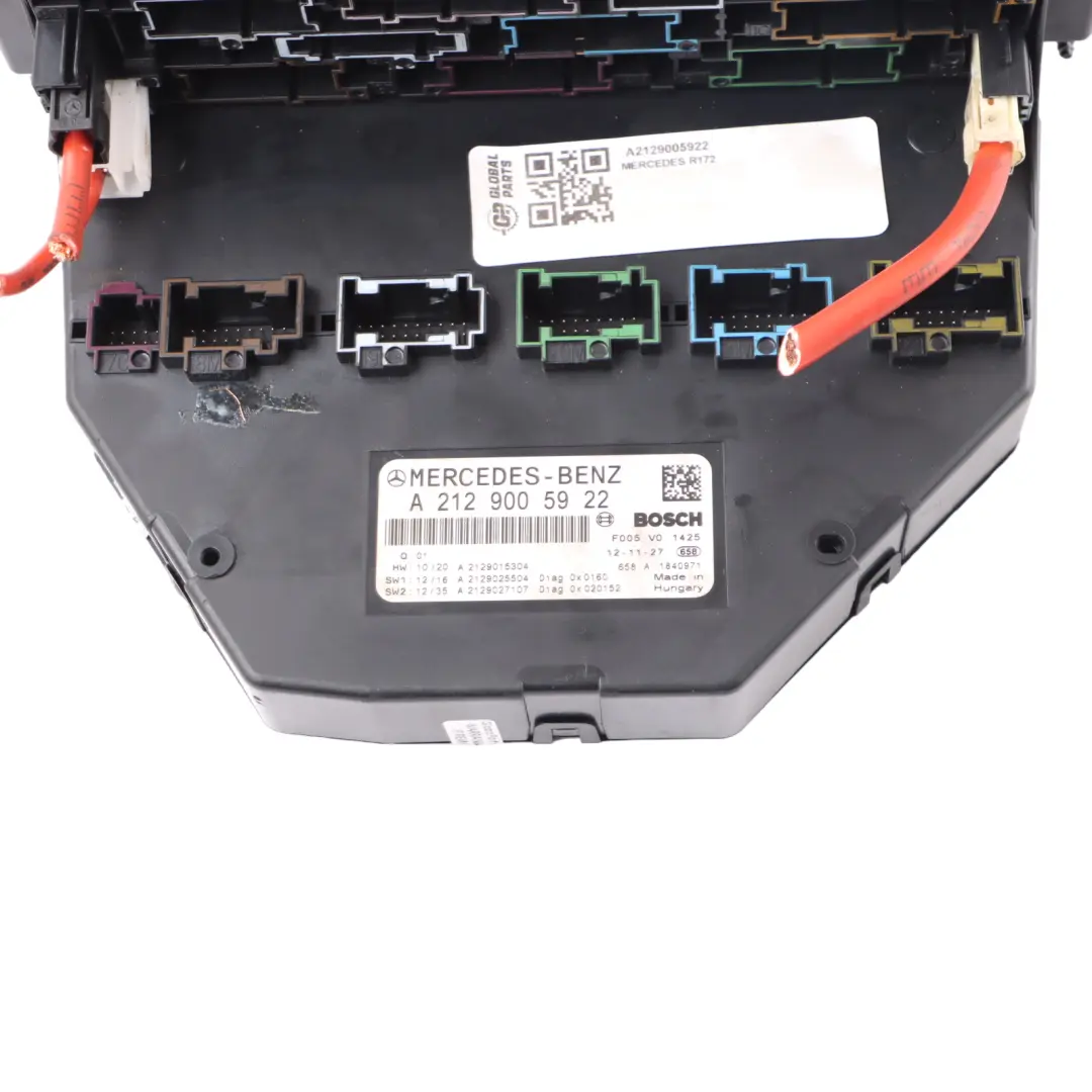 Fuse Box Relay Control Unit SAM Module to Mercedes W212 SLK R172 with Part number A2129005922 Mercedes W212 SLK R172 Fuse Box Relay Control Unit SAM Module - SKU A2129005922 - Part number A2129005922