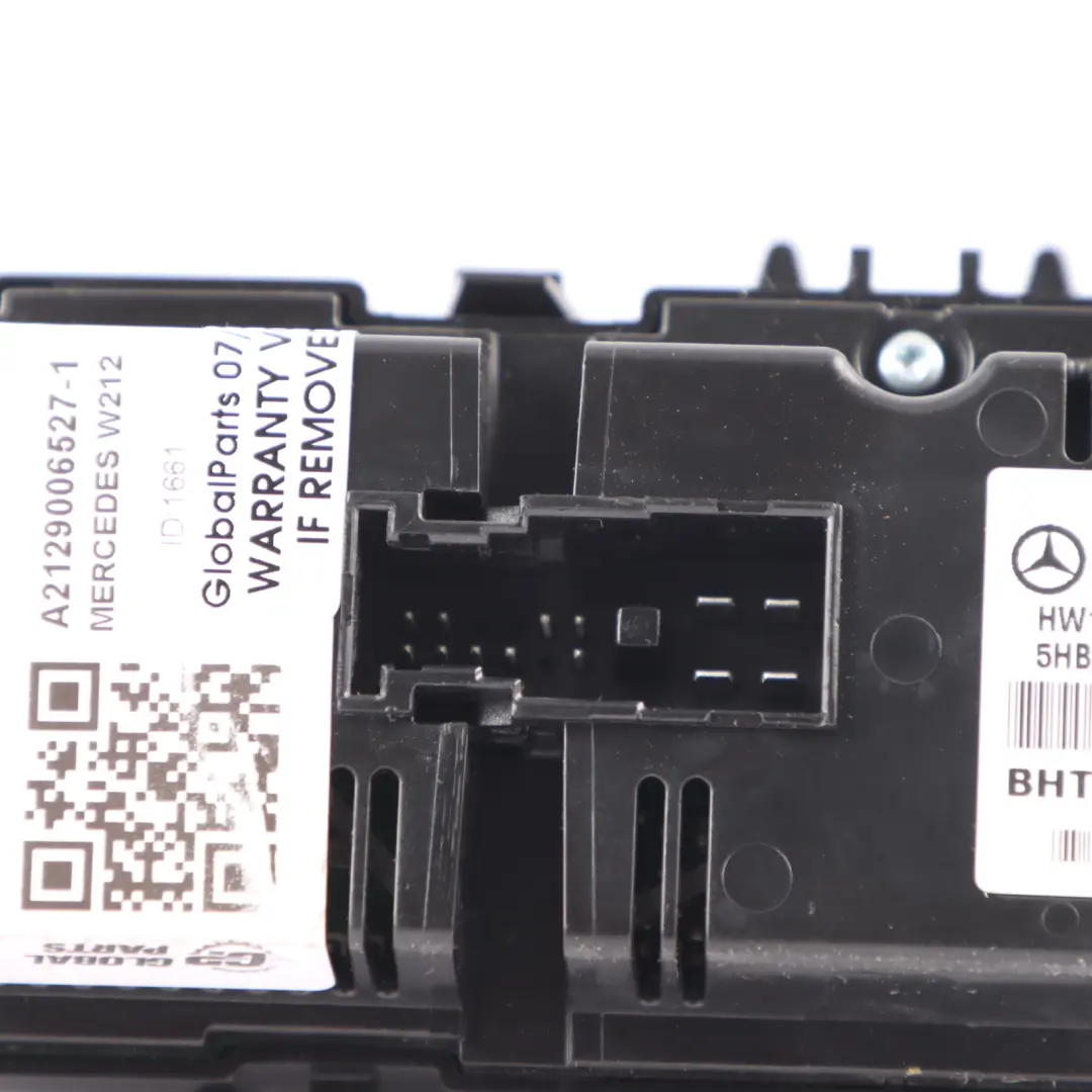 Mercedes W207 W212 Panneau de commande de climatisation automatique - SKU A2129006527-1 - Numéro de pièce A2129006527