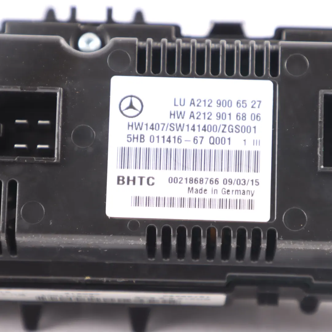 Mercedes W207 W212 Panneau de commande de climatisation automatique - SKU A2129006527-1 - Numéro de pièce A2129006527