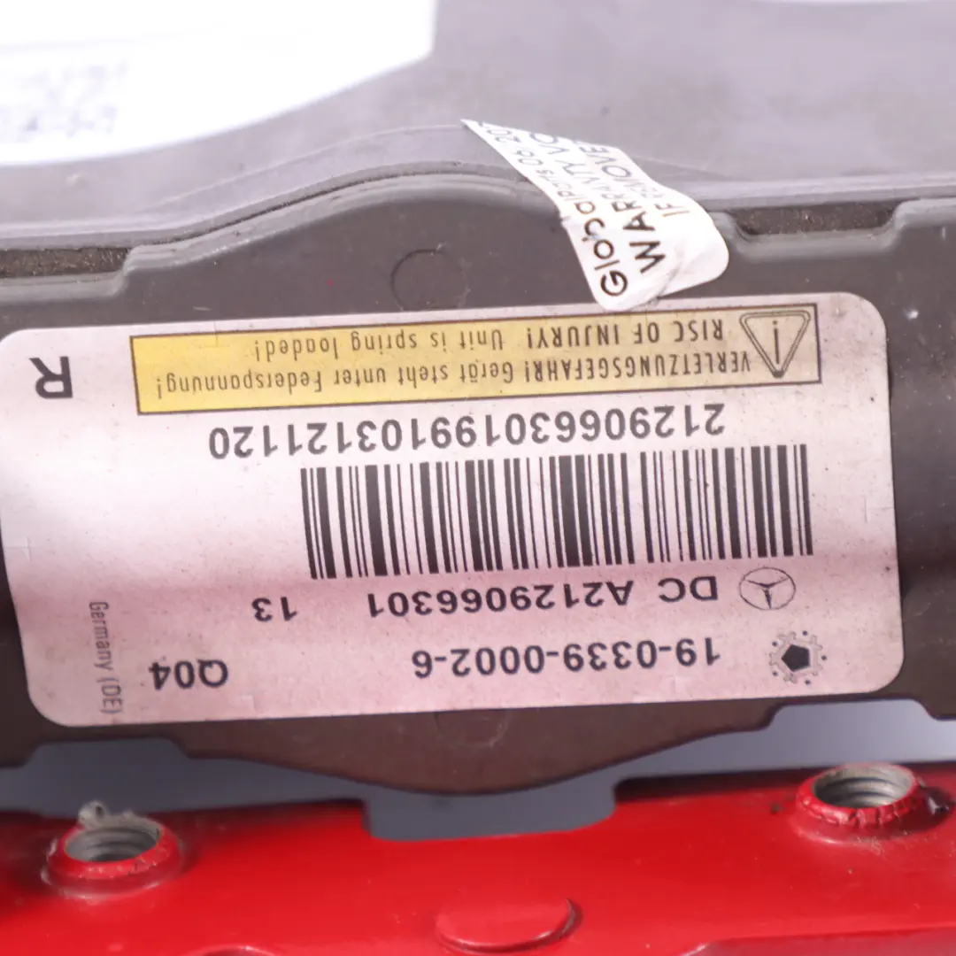  Cerniera cofano Mercedes C207 destra protezione pedoni Rosso Opale Fuoco - 590 - SKU A2129066301-FUP - Numero di parte A2129066301