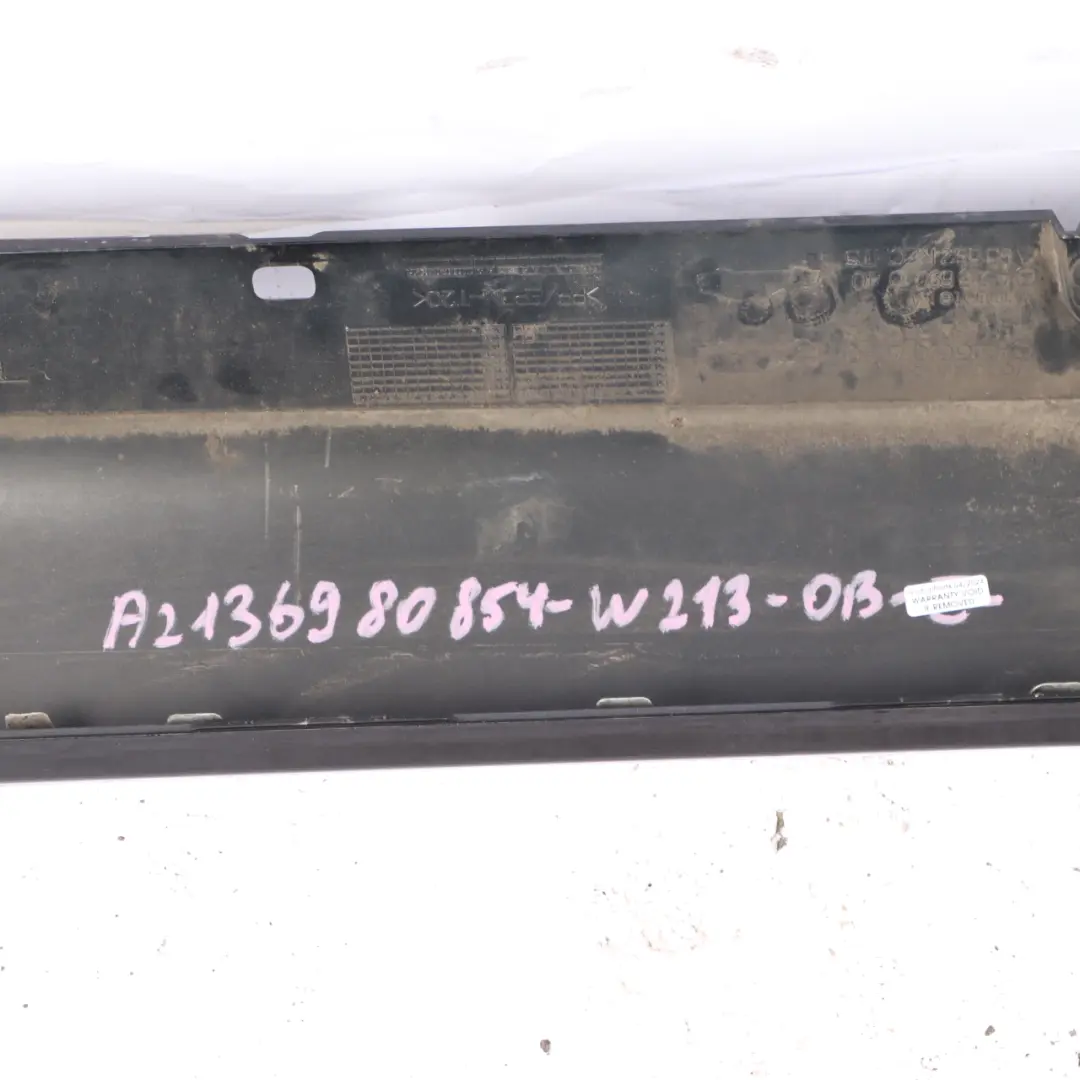Mercedes W213 Side Skirt Right O/S Door Sill Cover Obsidian Black Metallic - 197 - SKU A2136980854-OB - Part number A2136980854