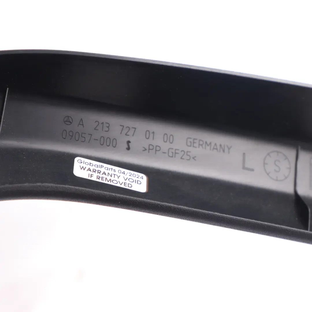 Mercedes W213 Cadre Fenêtre Couverture Avant Gauche Garniture Porte - SKU A2137270100 - Numéro de pièce A2137270100