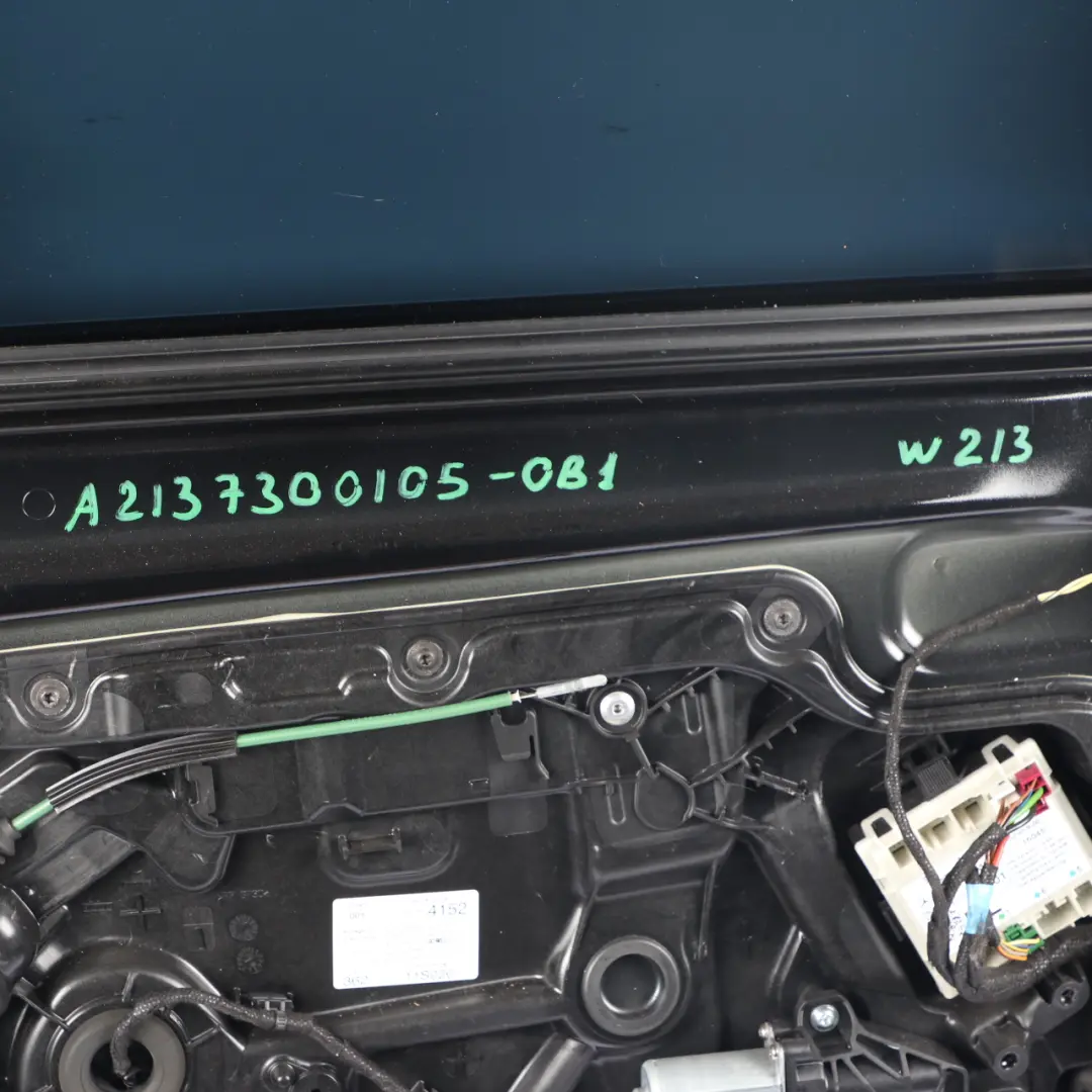 Door Rear Left N/S Obsidian Black Metallic - 197 to Mercedes W213 Saloon with Part number A2137300105 Mercedes W213 Saloon Door Rear Left N/S Obsidian Black Metallic - 197 - SKU A2137300105-OB1 - Part number A2137300105