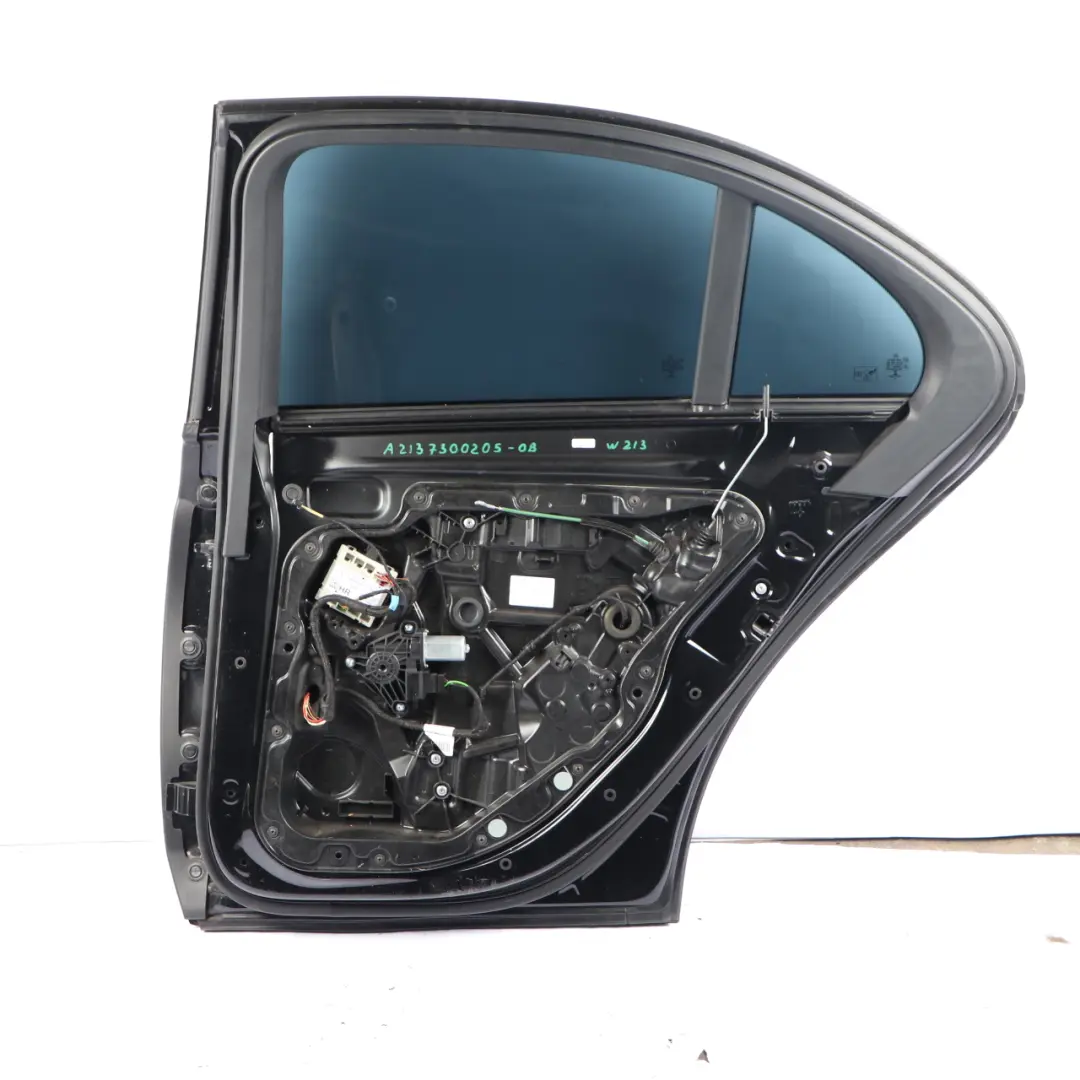 Mercedes W213 Saloon Door Rear Right O/S Obsidian Black Metallic - 197 - SKU A2137300205-OB - Part number A2137300205