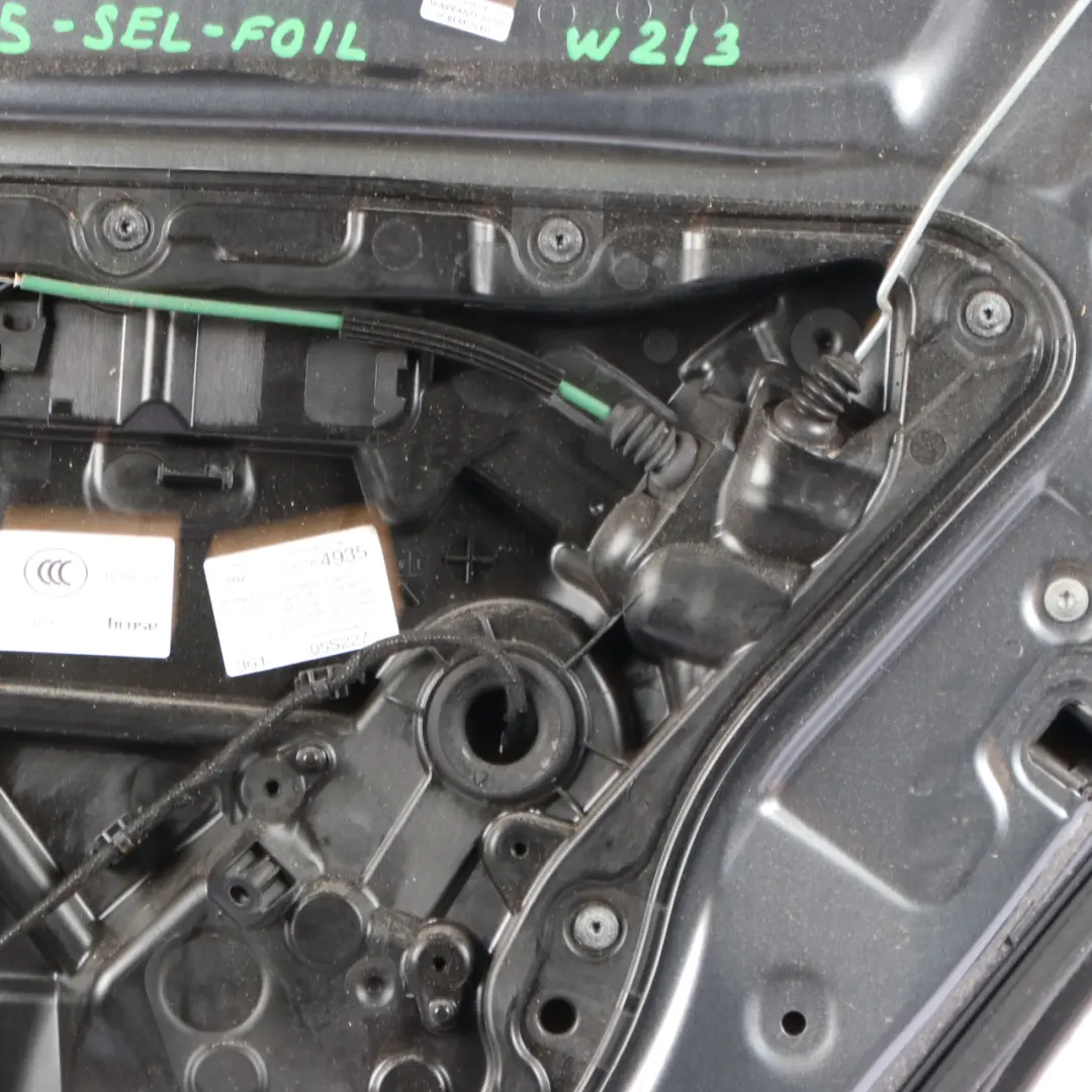 Door Rear Right O/S Selenite Grey Metallic - 992 Foiled to Mercedes W213 with Part number A2137300205 Mercedes W213 Door Rear Right O/S Selenite Grey Metallic - 992 Foiled - SKU A2137300205-SEL-FOIL - Part number A2137300205