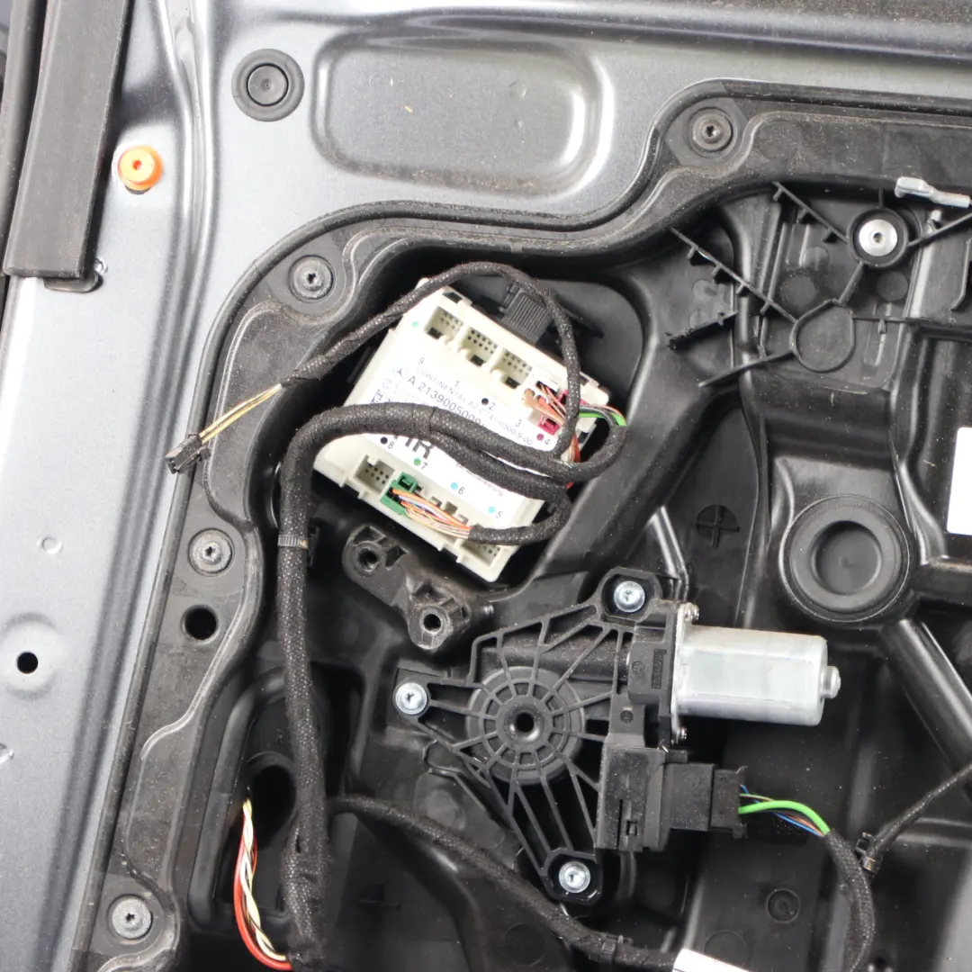 Door Rear Right O/S Selenite Grey Metallic - 992 Foiled to Mercedes W213 with Part number A2137300205 Mercedes W213 Door Rear Right O/S Selenite Grey Metallic - 992 Foiled - SKU A2137300205-SEL-FOIL - Part number A2137300205