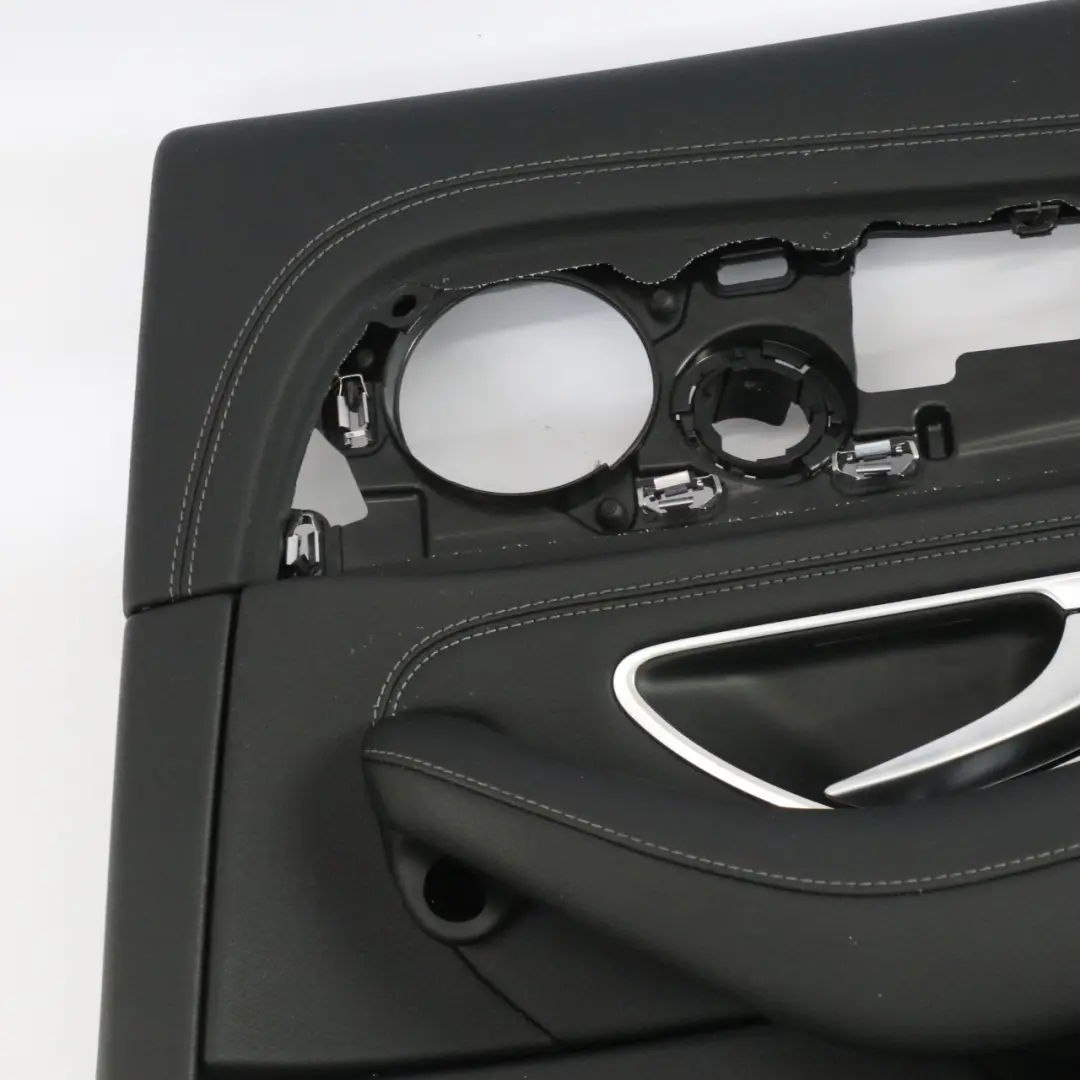 Door Card Cover Rear Right O/S Trim Panel Black Leather to Mercedes W213 with Part number A2137307805 Mercedes W213 Door Card Cover Rear Right O/S Trim Panel Black Leather - SKU A2137307805 - Part number A2137307805