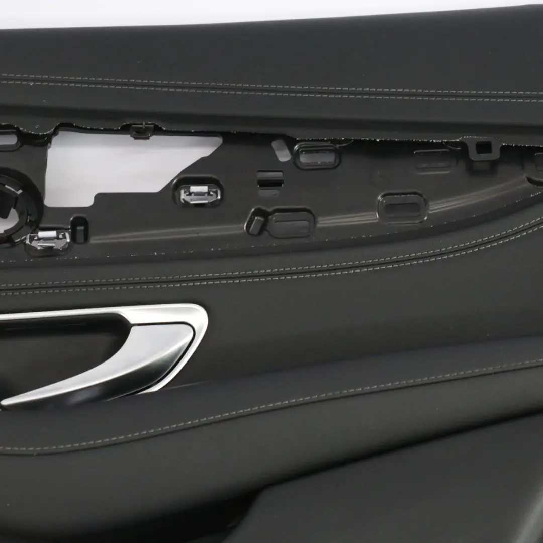 Mercedes W213 Door Card Cover Rear Right O/S Trim Panel Black Leather - SKU A2137307805 - Part number A2137307805