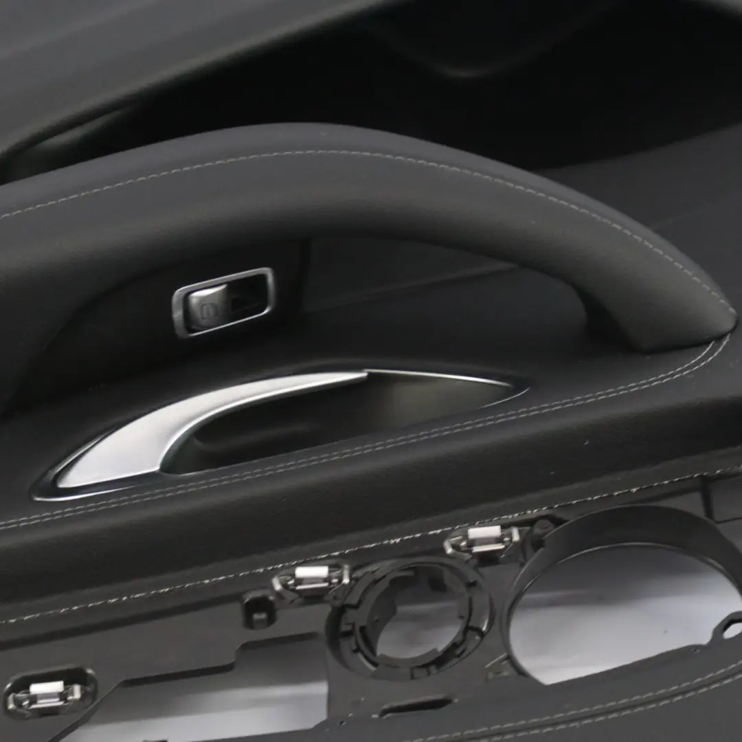 Door Card Cover Rear Right O/S Trim Panel Black Leather to Mercedes W213 with Part number A2137307805 Mercedes W213 Door Card Cover Rear Right O/S Trim Panel Black Leather - SKU A2137307805 - Part number A2137307805