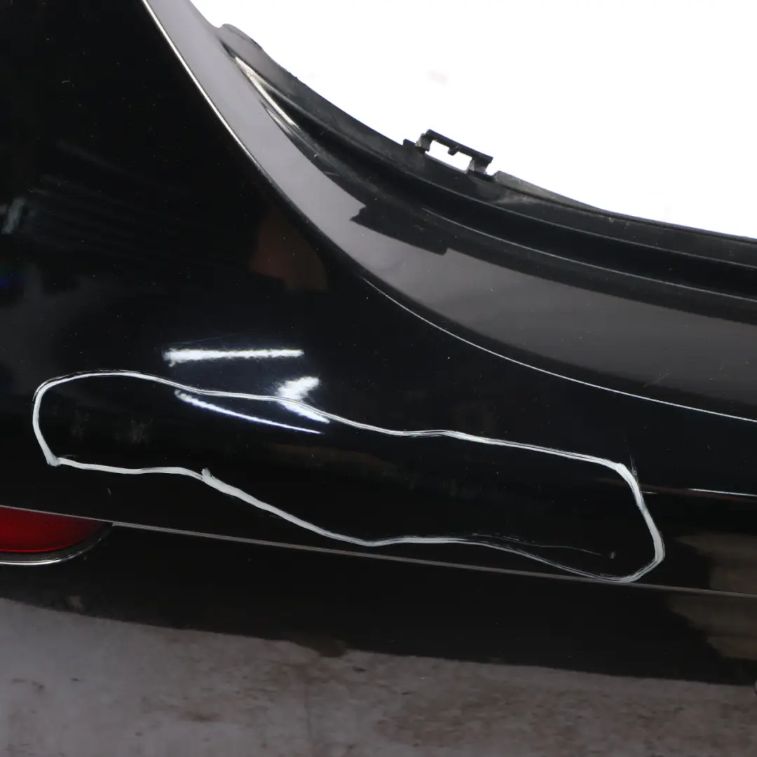 Bumper Trim Panel Covering Obsidian Black Metallic - 197 to Mercedes W213 Rear with Part number A2138850425 Mercedes W213 Rear Bumper Trim Panel Covering Obsidian Black Metallic - 197 - SKU A2138850425-OB - Part number A2138850425
