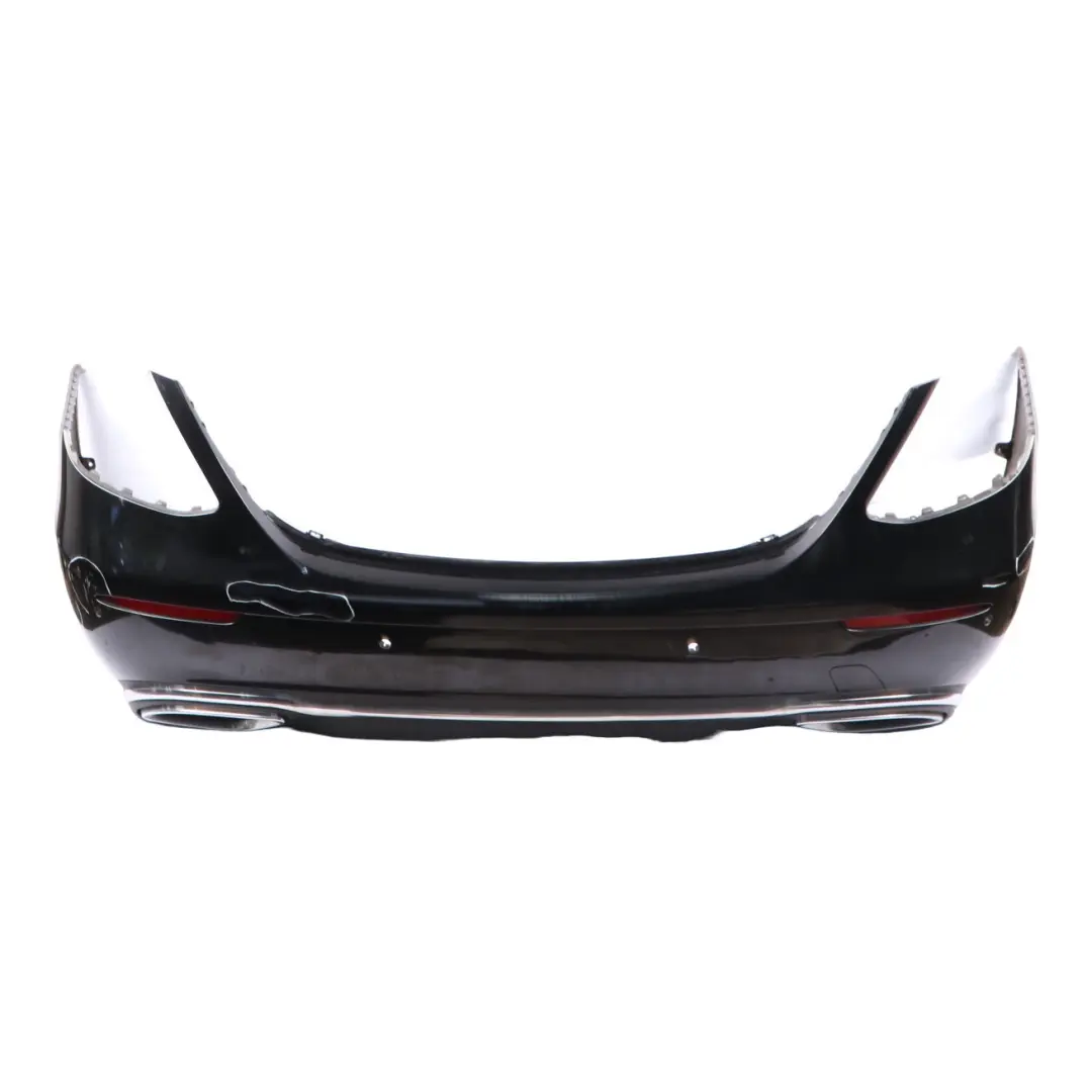 Bumper Trim Panel Covering Obsidian Black Metallic - 197 to Mercedes W213 Rear with Part number A2138850425 Mercedes W213 Rear Bumper Trim Panel Covering Obsidian Black Metallic - 197 - SKU A2138850425-OB - Part number A2138850425