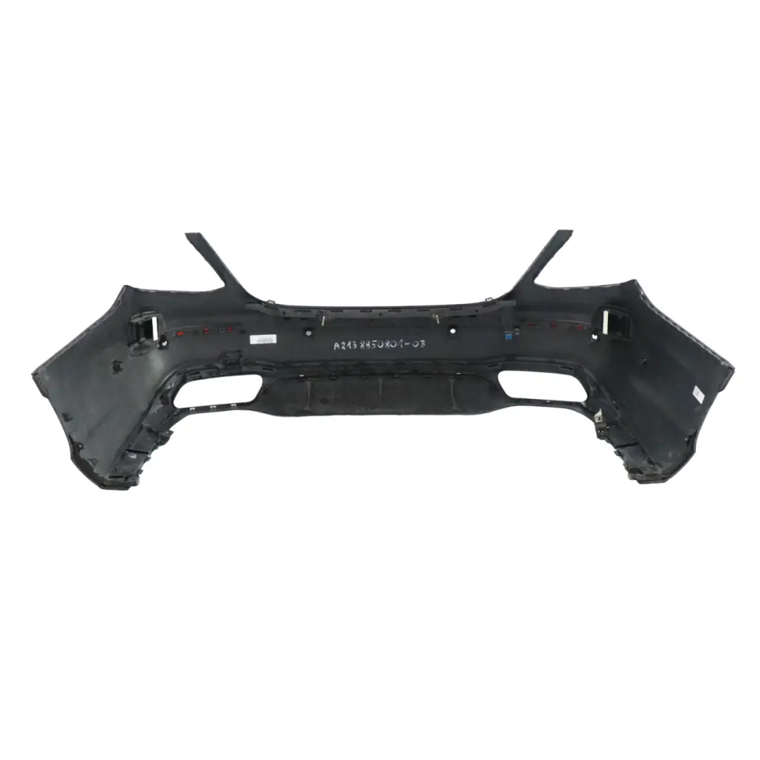 Mercedes W213 Rear Bumper AMG Trim Panel Covering Obsidian Black - 197 - SKU A2138850801-OB - Part number A2138850801