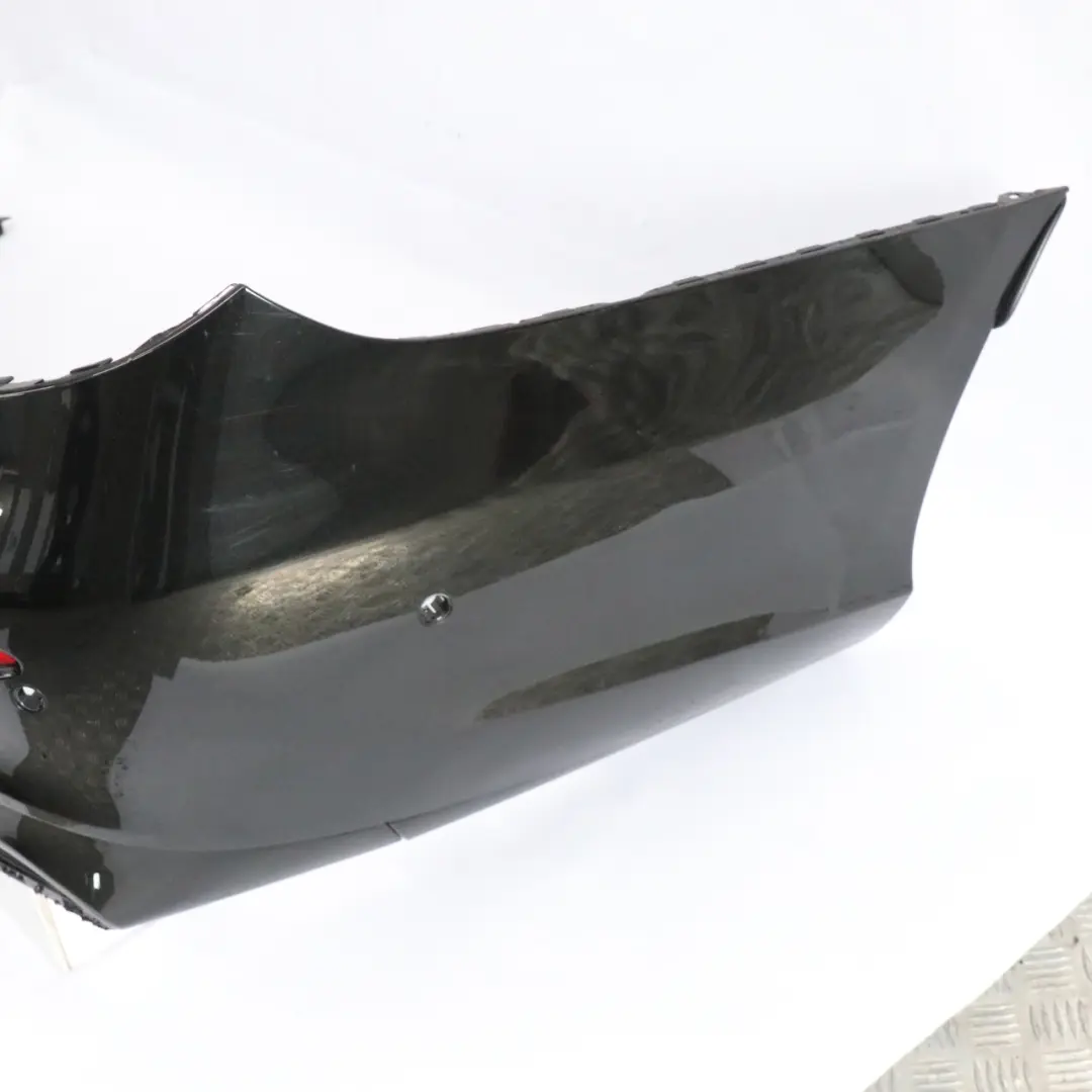 Mercedes W213 Rear Bumper AMG Trim Panel Covering Obsidian Black - 197 - SKU A2138850801-OB - Part number A2138850801