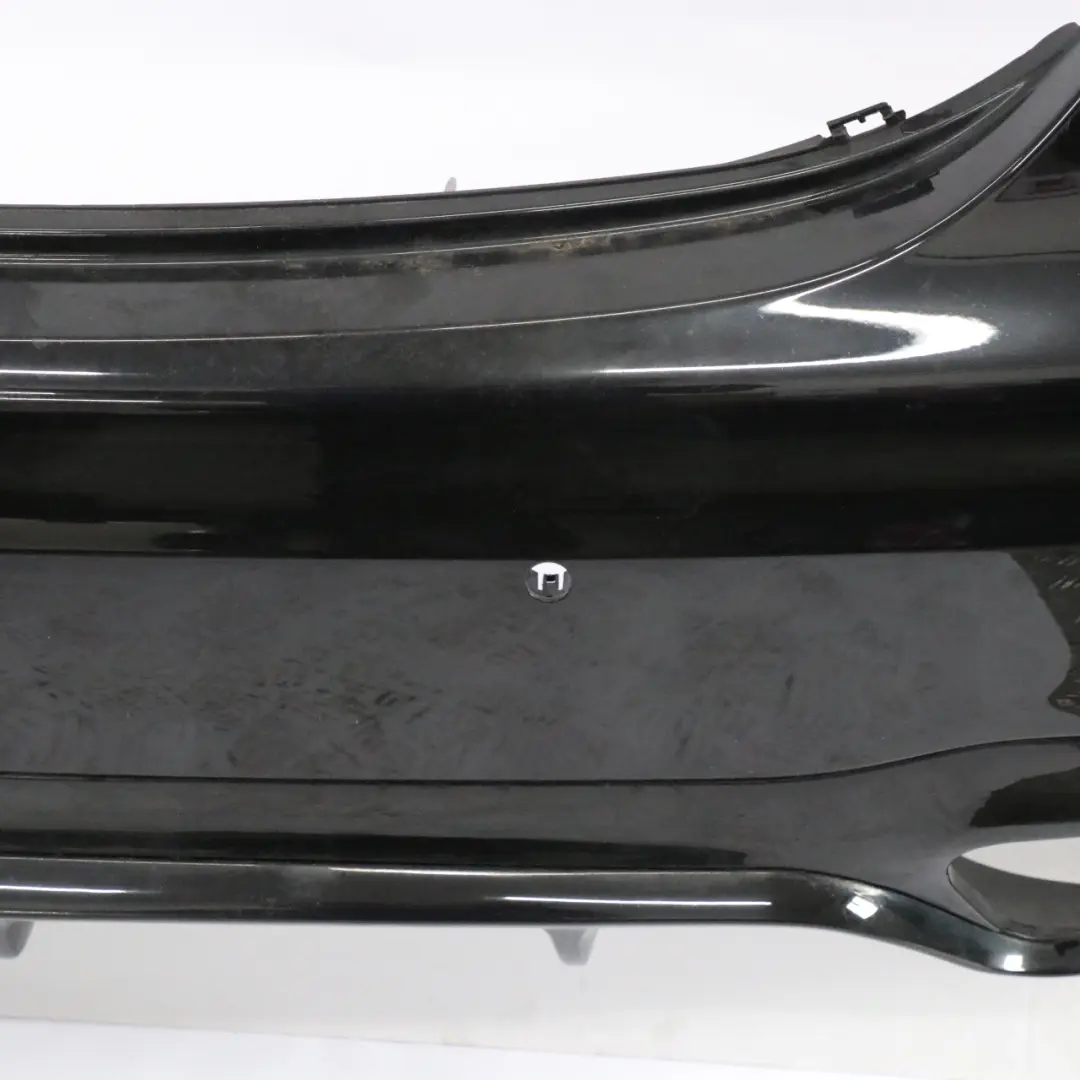 Mercedes W213 Rear Bumper AMG Trim Panel Covering Obsidian Black - 197 - SKU A2138850801-OB - Part number A2138850801
