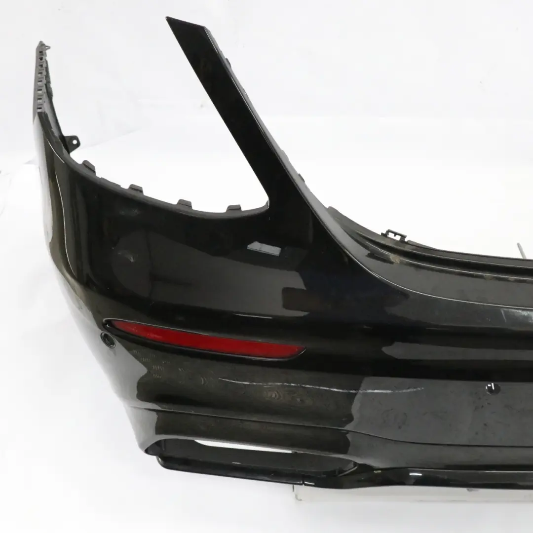 Bumper AMG Trim Panel Covering Obsidian Black - 197 to Mercedes W213 Rear with Part number A2138850801 Mercedes W213 Rear Bumper AMG Trim Panel Covering Obsidian Black - 197 - SKU A2138850801-OB - Part number A2138850801