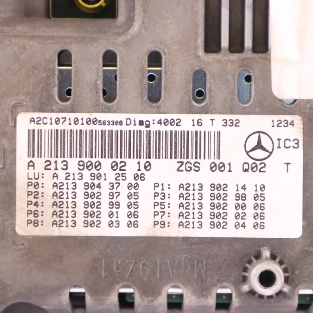 Mercedes W213 Instrument Cluster Speedometer Display - SKU RHD-A2139000210 - Part number A2139000210