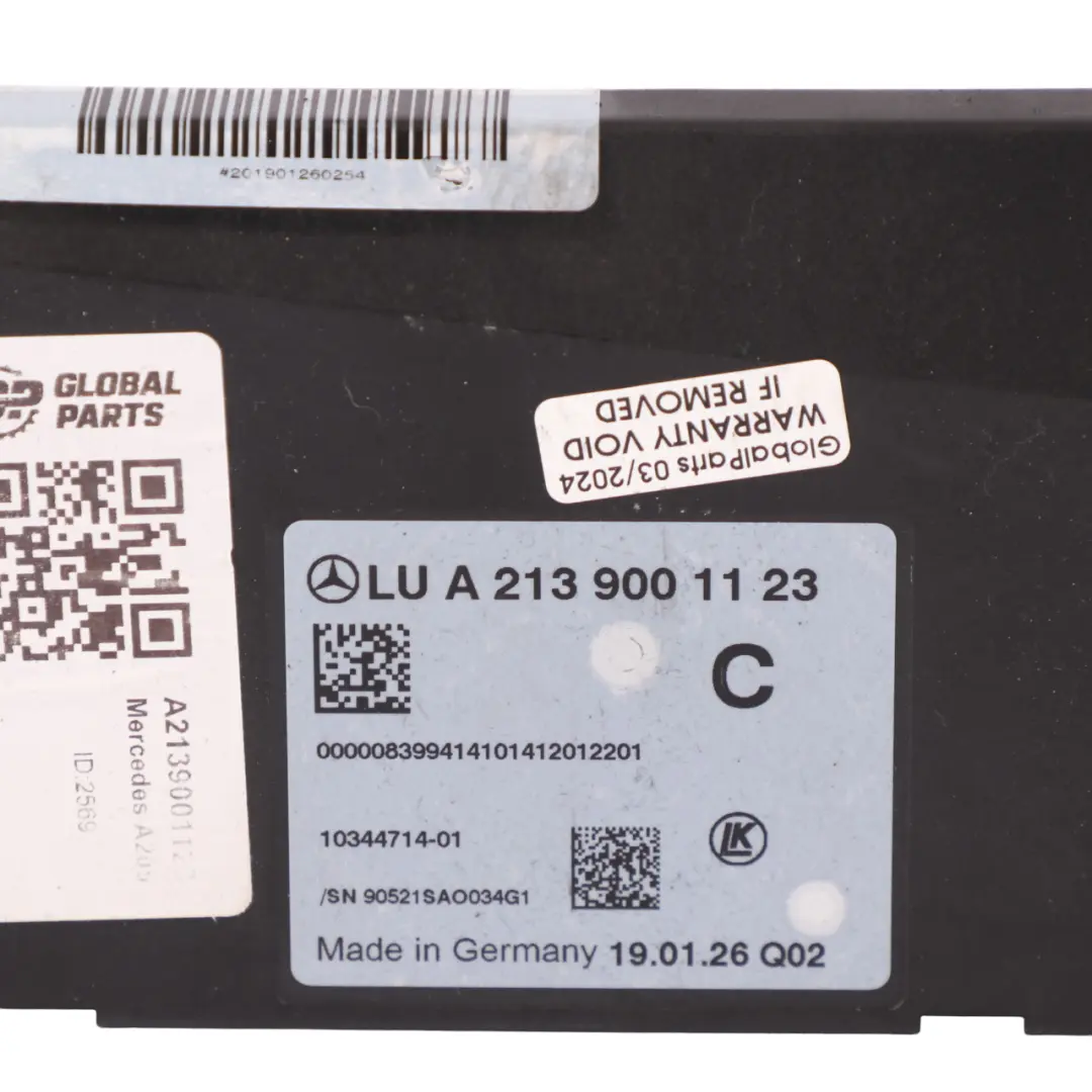  Commutateur d'allumage Mercedes W205 W213 C253 Unité contrôle module - SKU A2139001123 - Numéro de pièce A2139001123