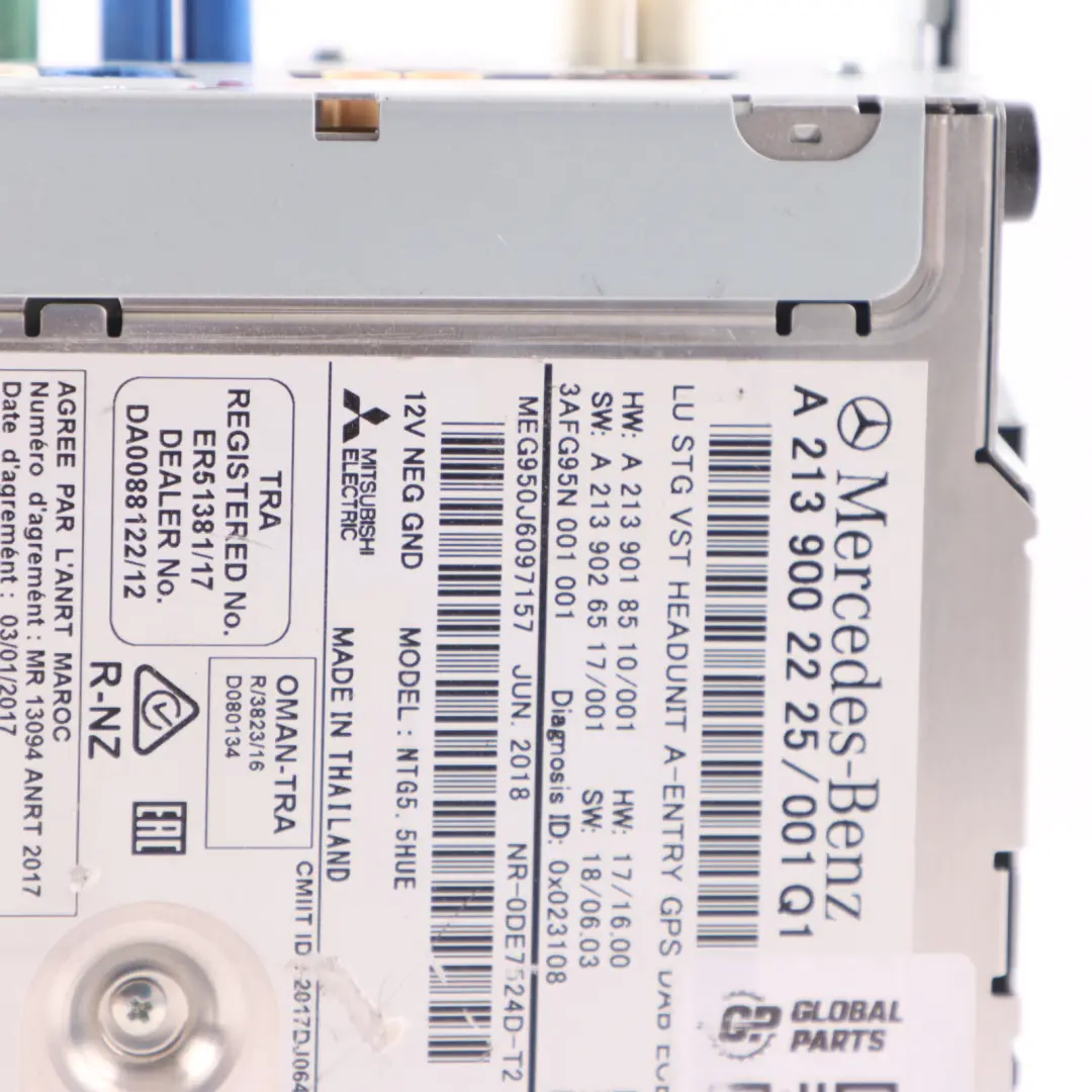 Multimedia Infotainment Sat Nav Navigation Radio Head to Mercedes W205 with Part number A2139002225 Mercedes W205 Multimedia Infotainment Sat Nav Navigation Radio Head - SKU A2139002225 - Part number A2139002225