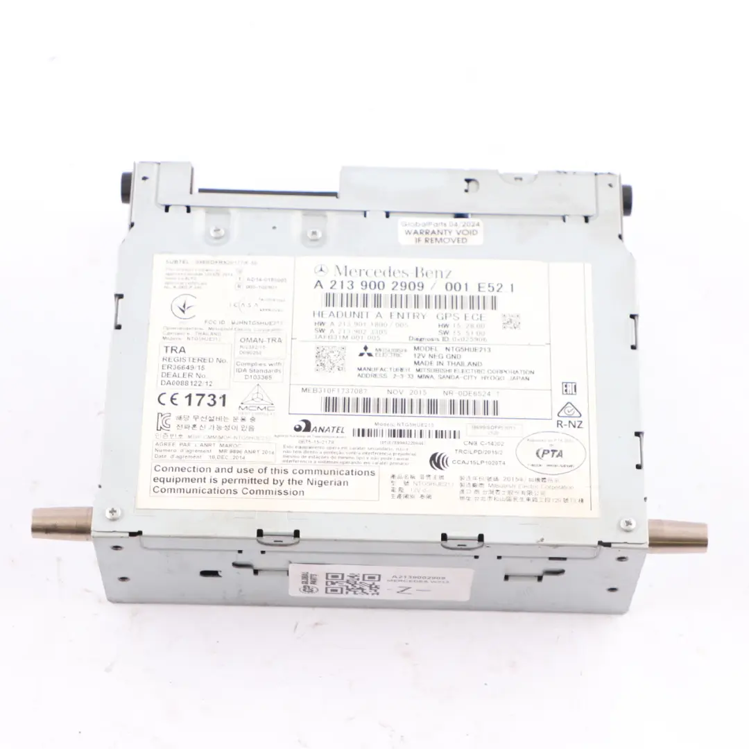 Mercedes W213 Head Unit Navigation Nav Radio Control Unit - SKU A2139002909 - Part number A2139002909