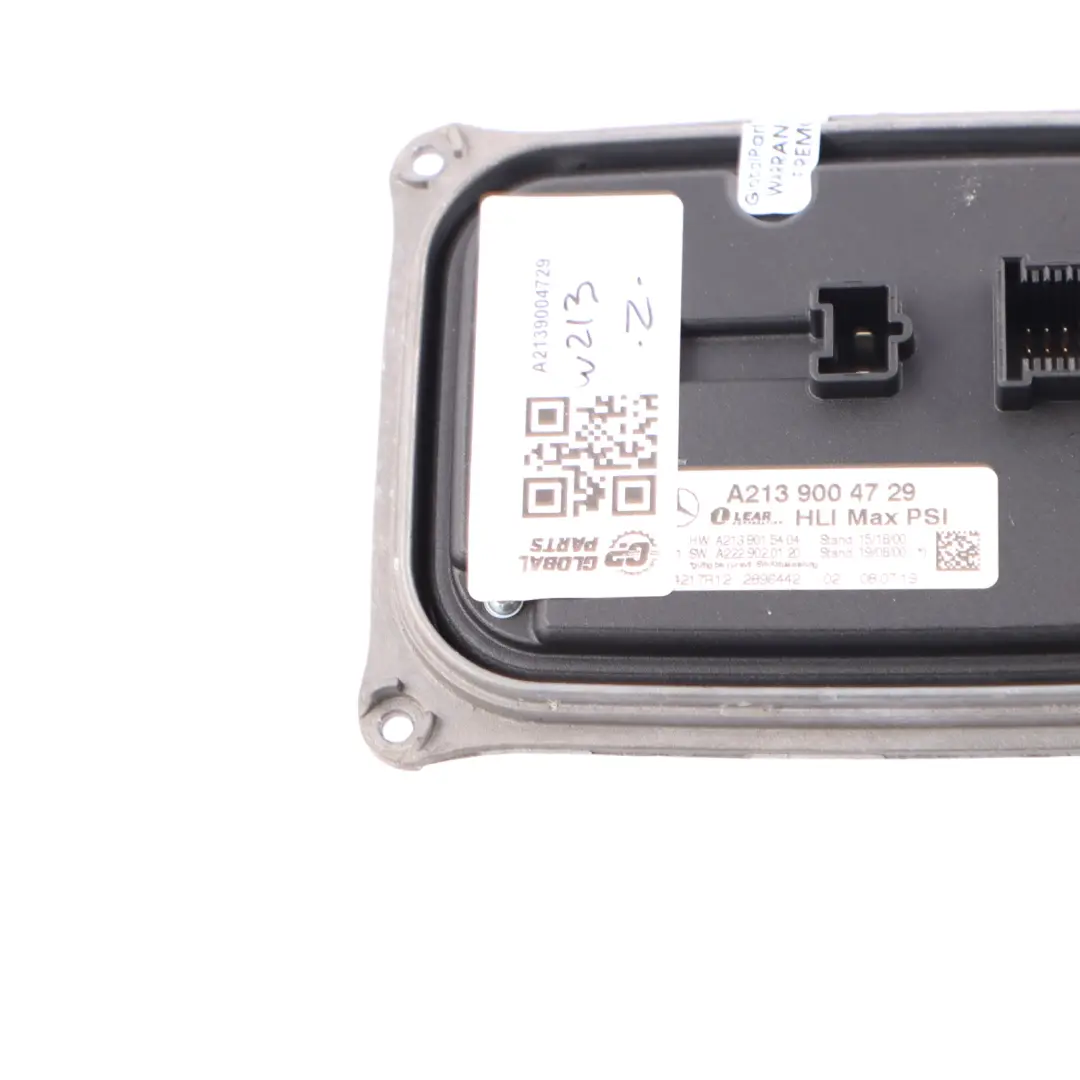 Headlight Module Mercedes W213 LED Ballast Control Unit Left N/S to with Part number A2139004729 Headlight Module Mercedes W213 LED Ballast Control Unit Left N/S - SKU A2139004729 - Part number A2139004729