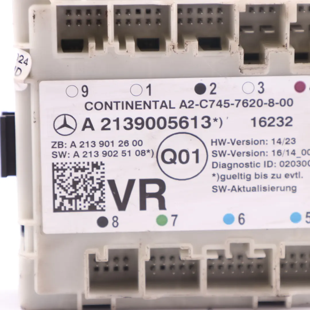 Fronttürmodul Rechts Steuergerät für Mercedes W213 mit Teilenummer A2139005613 Mercedes W213 Fronttürmodul Rechts Steuergerät - SKU A2139005613 - Teilenummer A2139005613