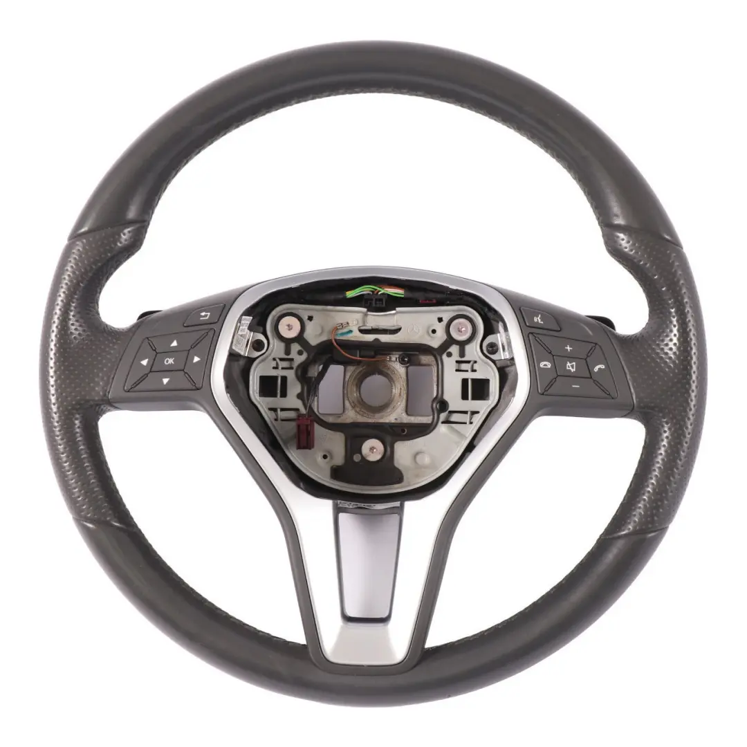 Steering Wheel Mercedes W204 C207 W212 Black Leather Multifunction Paddle Shift to with Part number A2184600618 Steering Wheel Mercedes W204 C207 W212 Black Leather Multifunction Paddle Shift - SKU A2184600618 - Part number A2184600618
