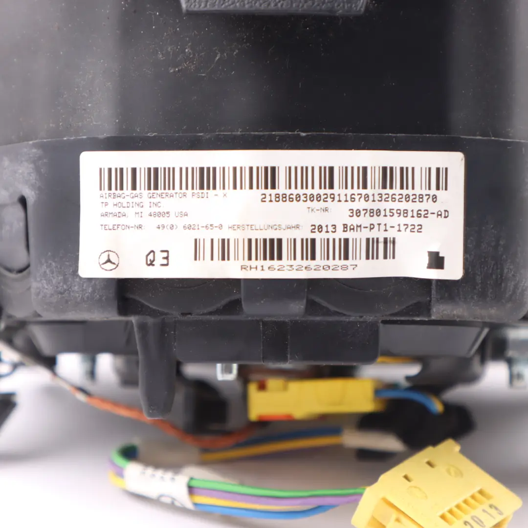 Mercedes W212 Steering Wheel Air Module Driver's Side Black - SKU A2188603002 - Part number A2188603002