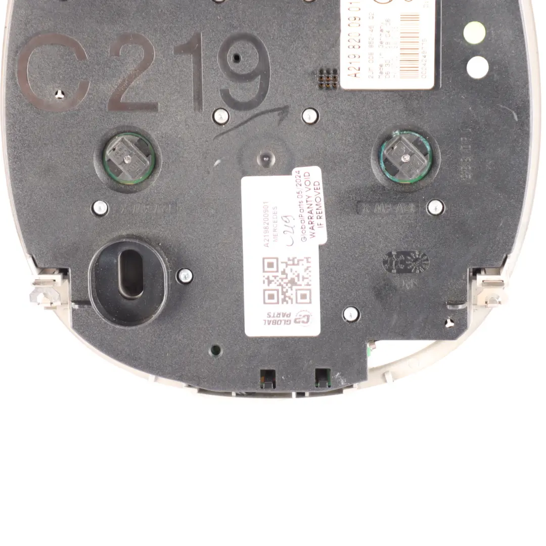  Luce Del Tetto Mercedes CLS C219 Lampada Interna Luce Lettura Grigio - SKU A2198200901 - Numero di parte A2198200901