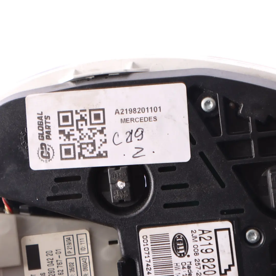 Mercedes C219 Luz Techo Interior Lámpara Lectura Panel Interruptor - SKU A2198201101 - Número de pieza A2198201101