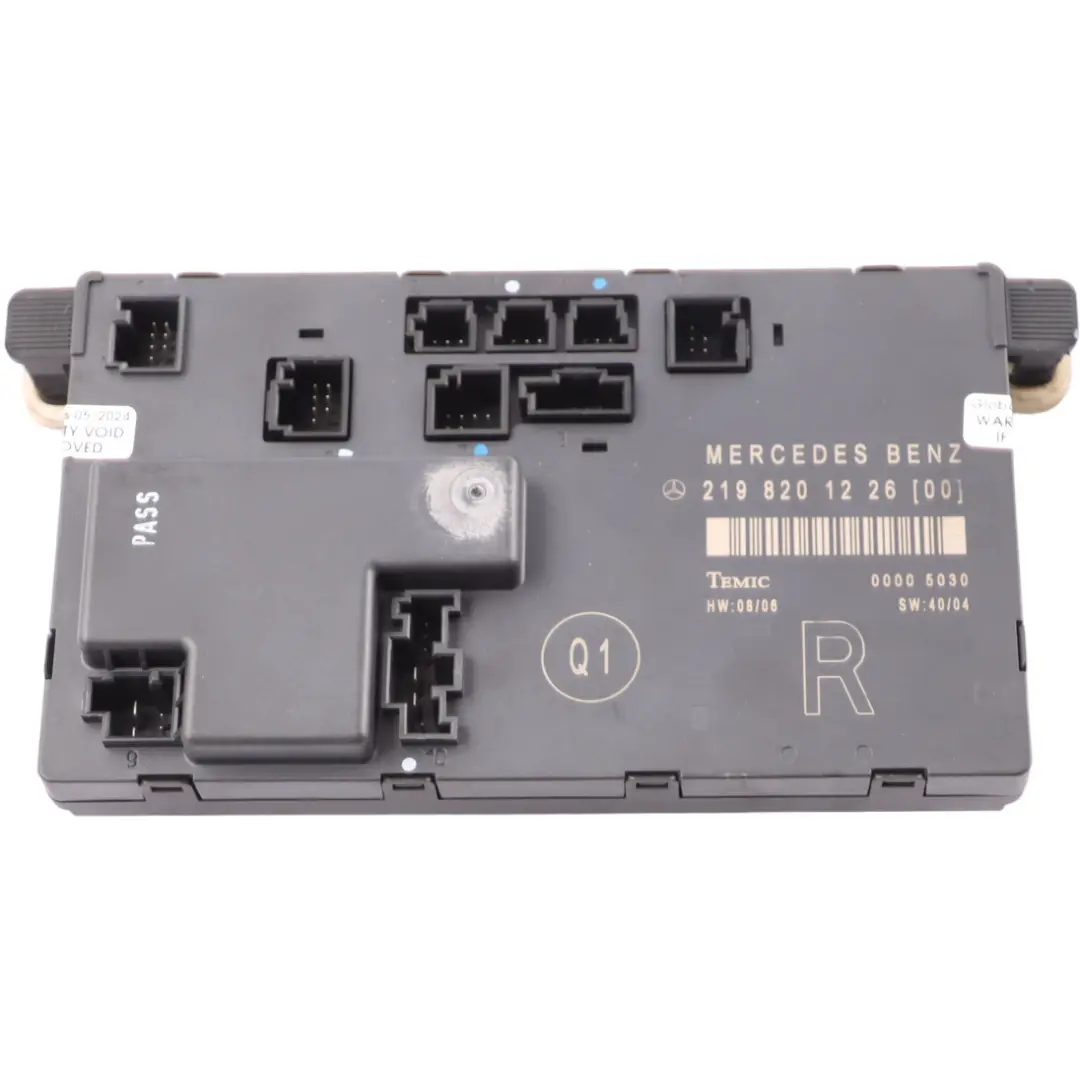 Door Control Module Front Right O/S to Mercedes C219 Passenger with Part number A2198201226 Mercedes C219 Passenger Door Control Module Front Right O/S - SKU A2198201226 - Part number A2198201226