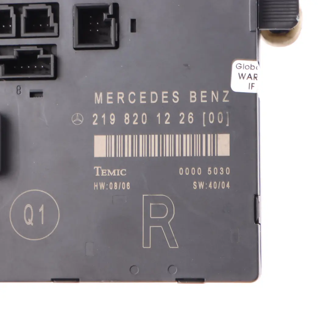 Mercedes C219 Passenger Door Control Module Front Right O/S - SKU A2198201226 - Part number A2198201226