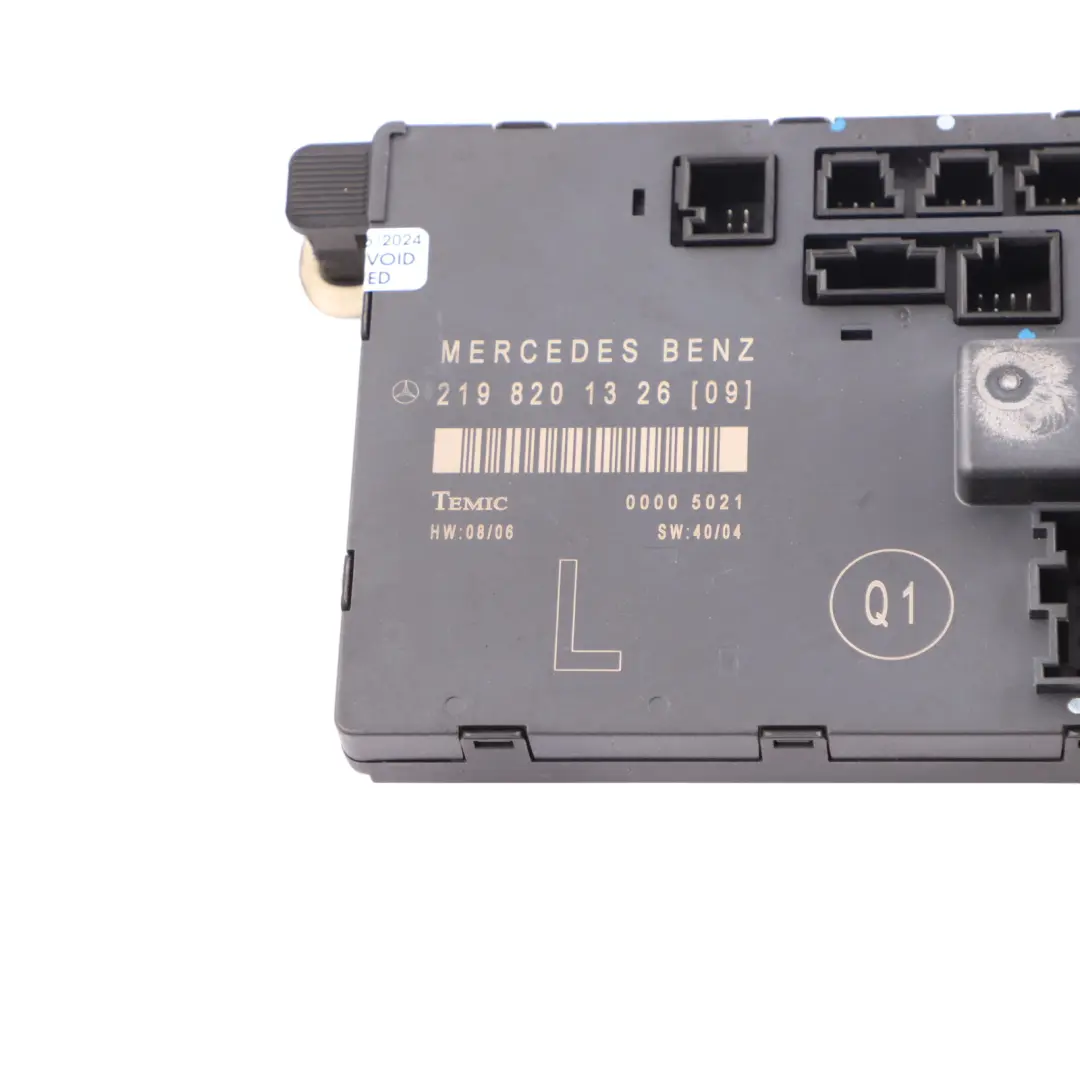 Side Front Control Module to Mercedes C219 Passenger with Part number A2198201326 Mercedes C219 Passenger Side Front Control Module - SKU A2198201326 - Part number A2198201326