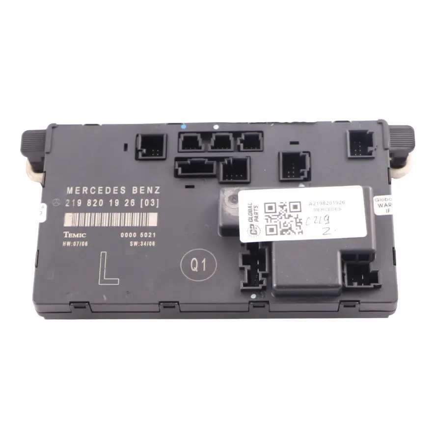 Door Module Mercedes C219 Front Door Left N/S Control Module A2198201926