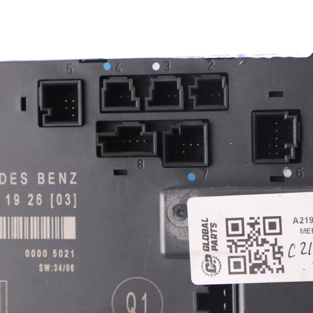  Door Module Mercedes C219 Front Door Left N/S Control Module - SKU A2198201926 - Part number A2198201926