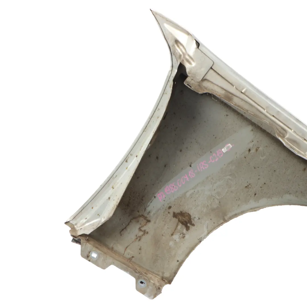 Side Wing Panel Front Left N/S Fender Iridium Silver Metallic 775 to Mercedes C219 with Part number A2198800718 Mercedes C219 Side Wing Panel Front Left N/S Fender Iridium Silver Metallic 775 - SKU A2198800718-IRS - Part number A2198800718