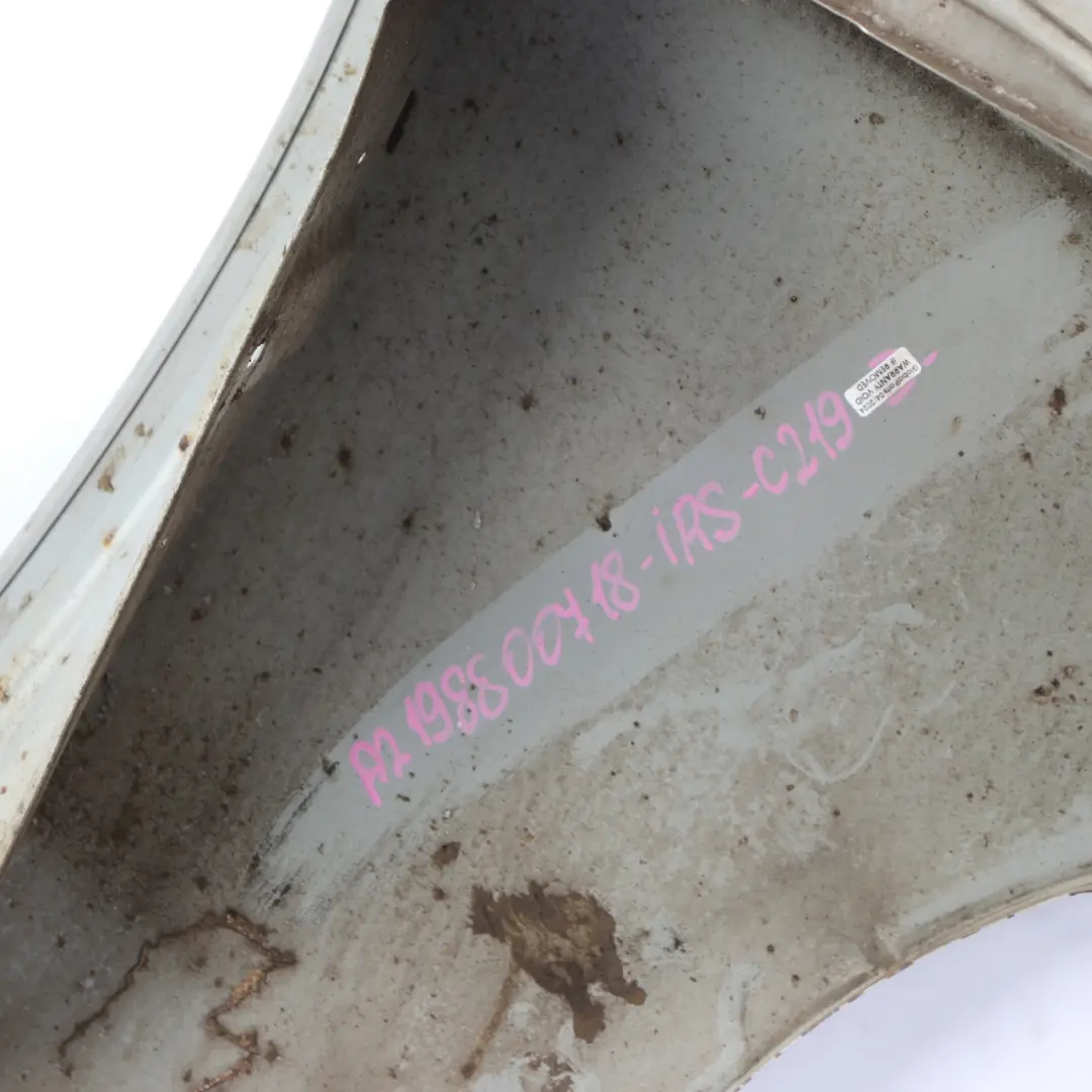 Side Wing Panel Front Left N/S Fender Iridium Silver Metallic 775 to Mercedes C219 with Part number A2198800718 Mercedes C219 Side Wing Panel Front Left N/S Fender Iridium Silver Metallic 775 - SKU A2198800718-IRS - Part number A2198800718