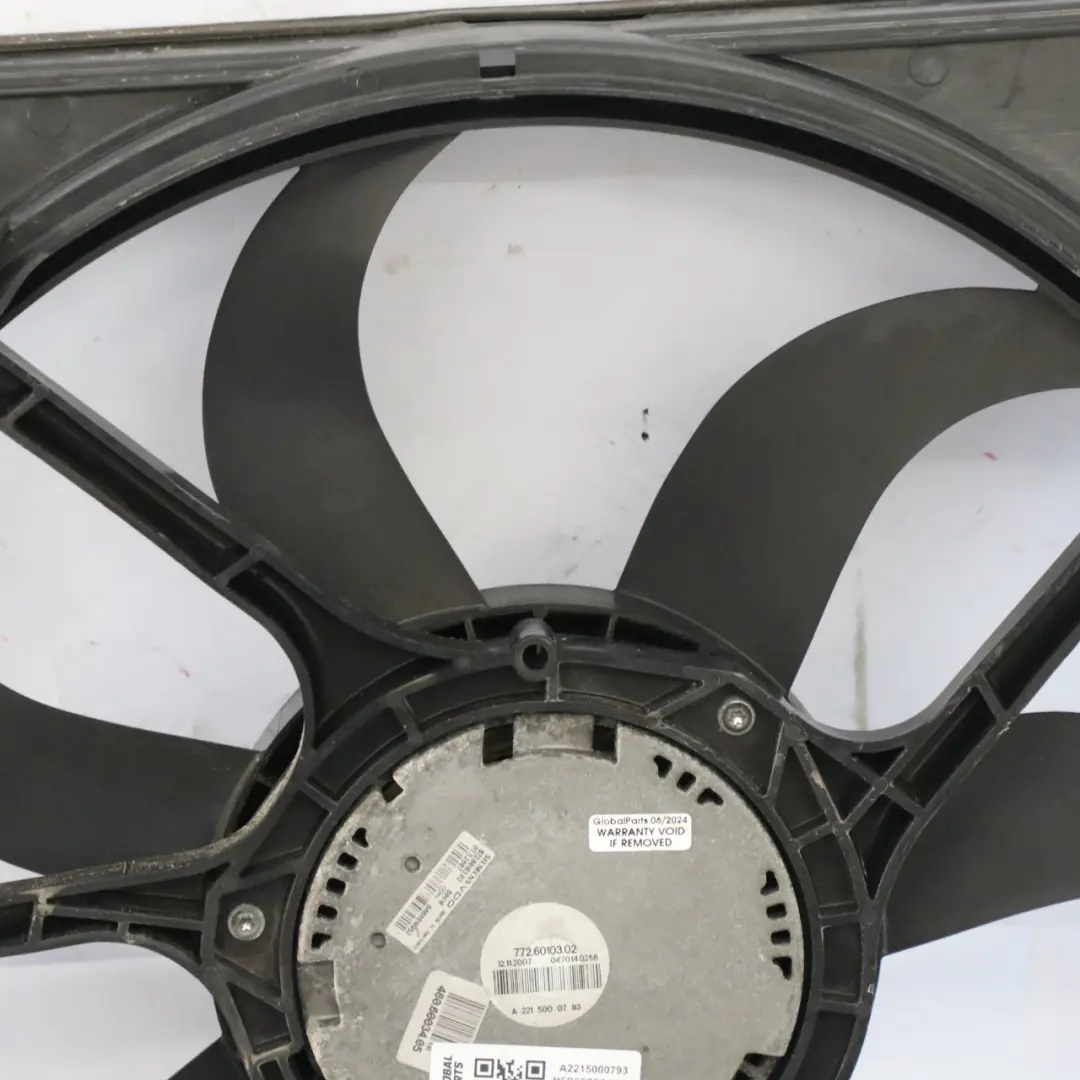 Mercedes W221 OM642 Radiator Cooling Engine Radiator Fan Shroud A2215000493 - SKU A2215000793 - Part number A2215000793
