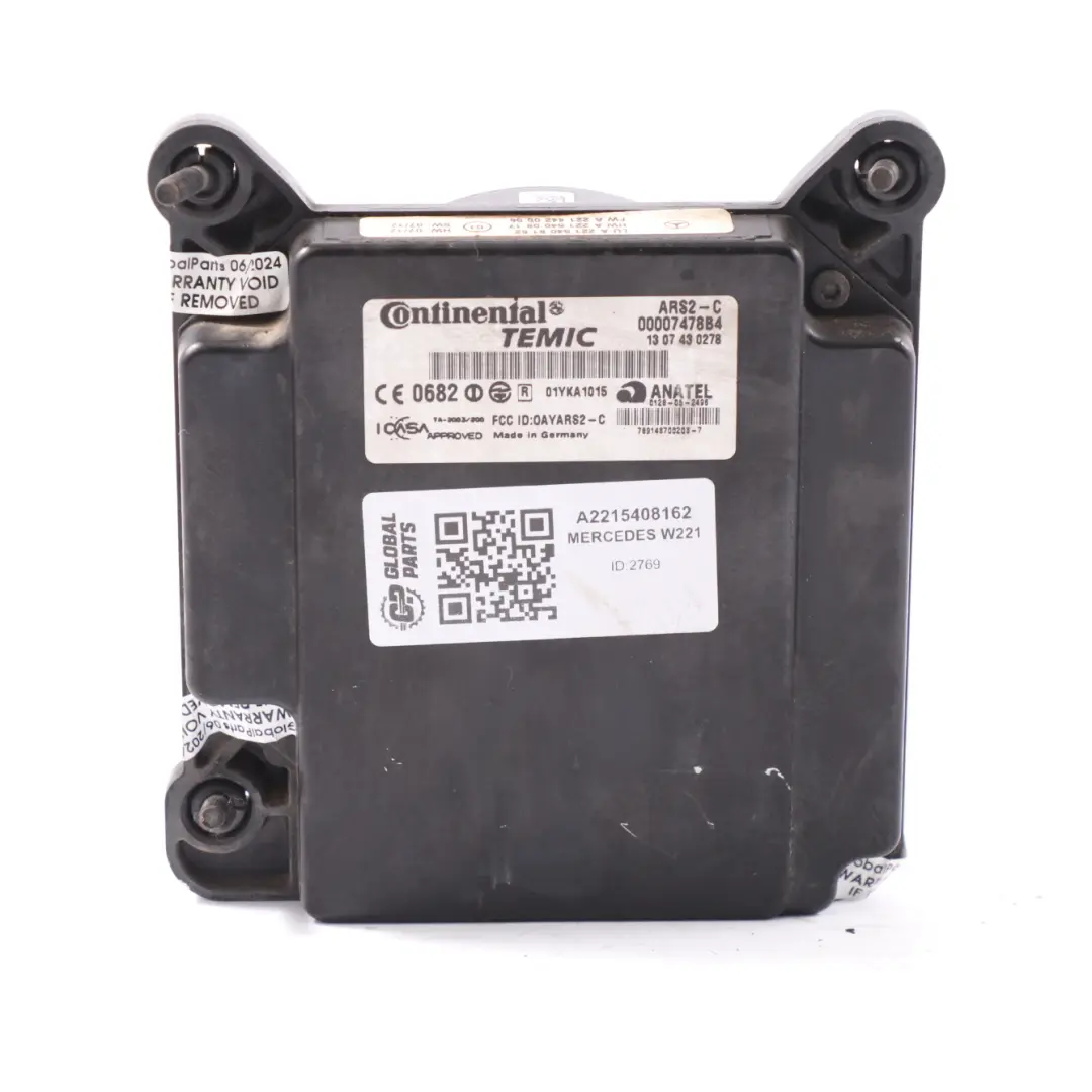 Distronic Radar Modulo di controllo della distanza per Mercedes W221 con numero di parte A2215408162 Mercedes W221 Distronic Radar Modulo di controllo della distanza - SKU A2215408162 - Numero di parte A2215408162