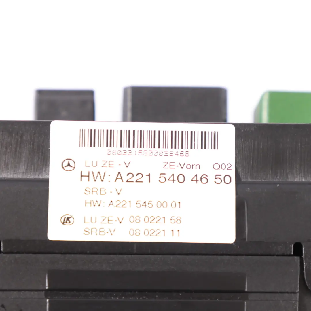 Mercedes W221 Fuse Box Front Relay Control Unit Base Module - SKU A2215450001 - Part number A2215450001