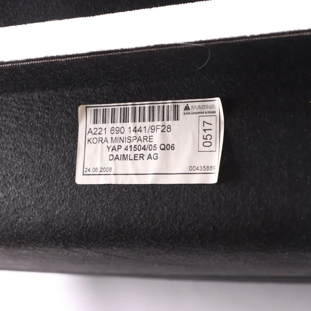 Mercedes W221 Boot Trunk Carpet Floor Mat Rear Liner Cover - SKU A2216800242 - Part number A2216800242