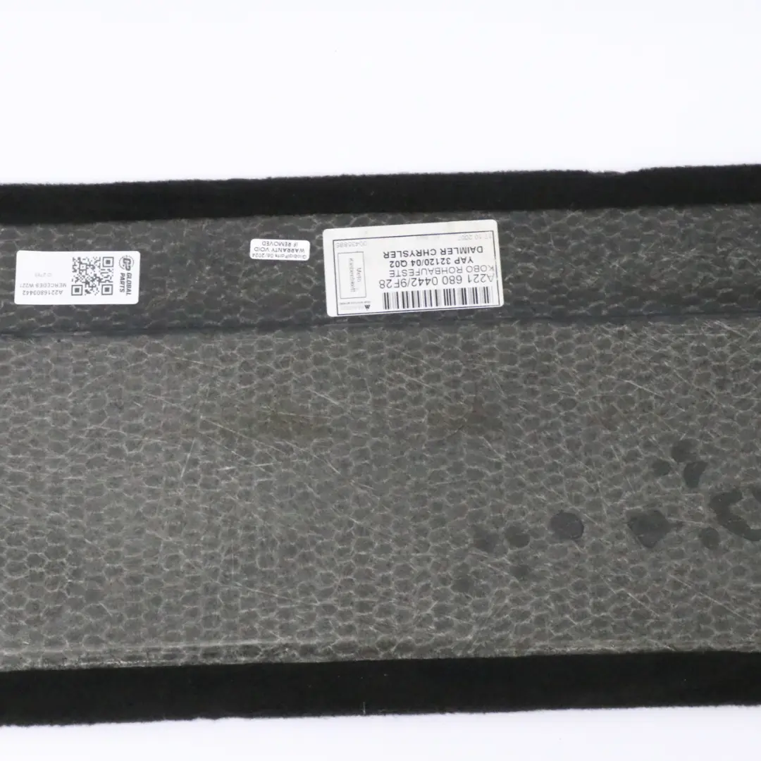 Mercedes W221 Boot Trunk Carpet Floor Mat Rear Panel Liner Cover - SKU A2216800442 - Part number A2216800442