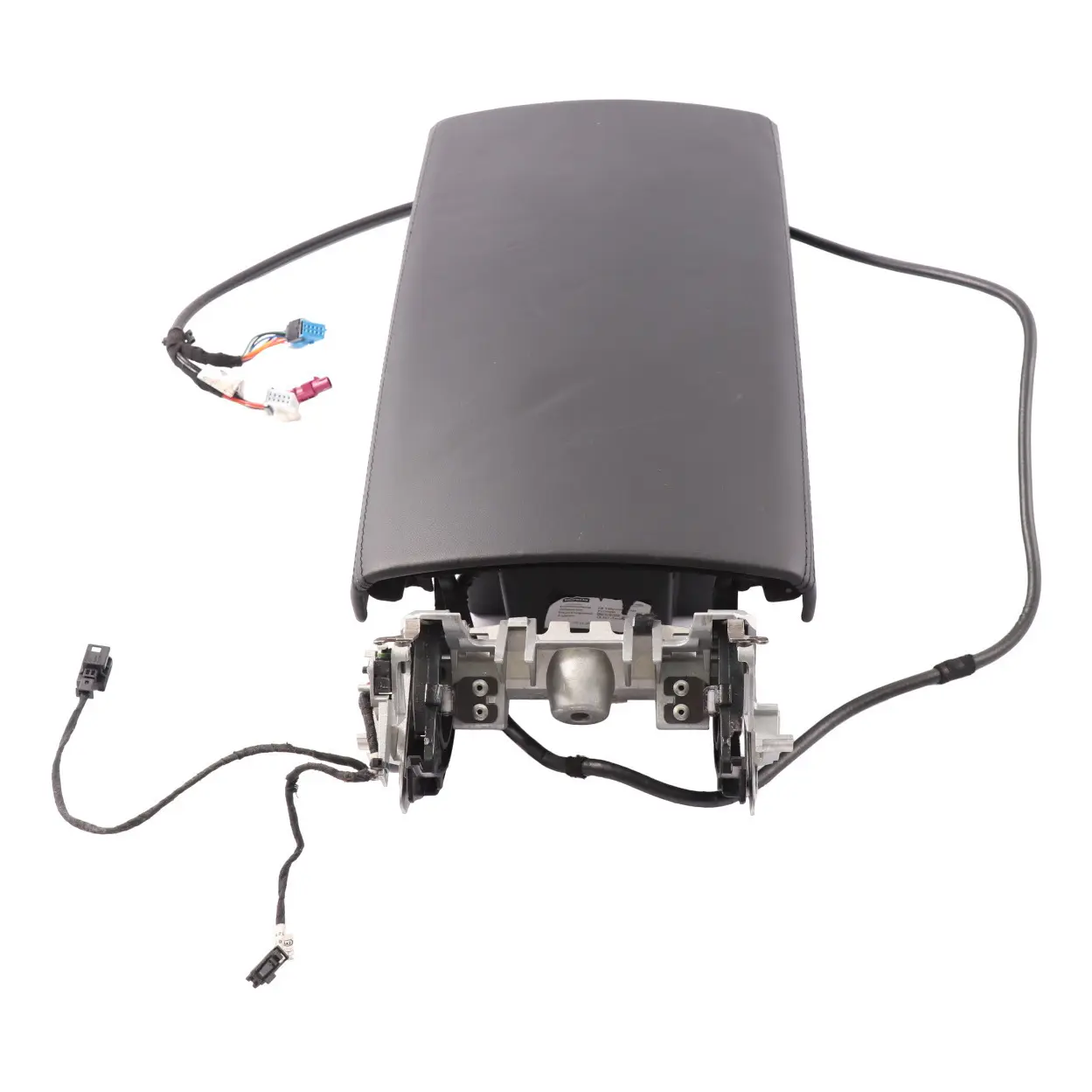 Mercedes W221 Console centrale bracciolo portaoggetti in pelle nera A2216802139