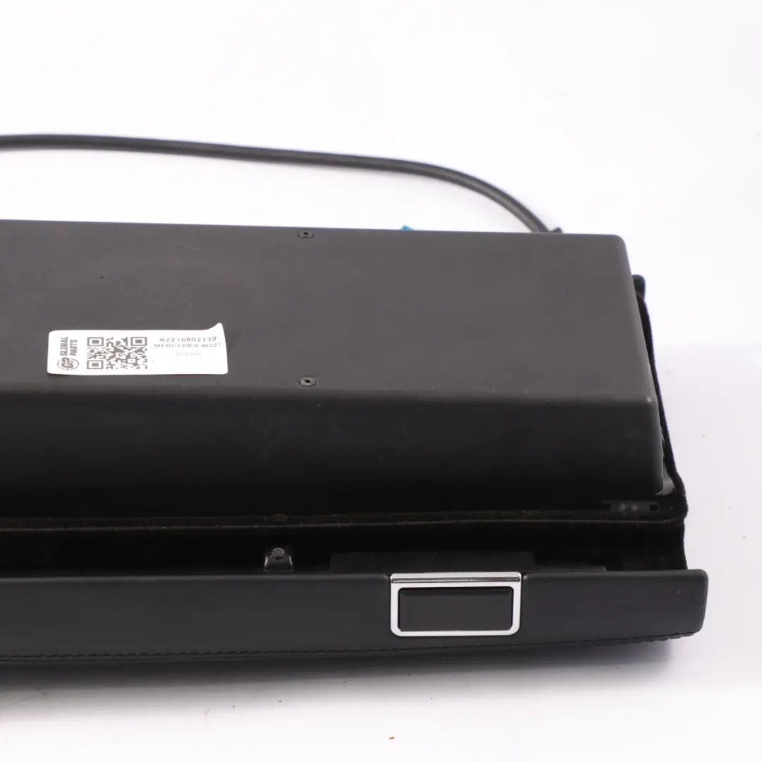 Console centrale bracciolo portaoggetti in pelle nera per Mercedes W221 con numero di parte A2216802139 Mercedes W221 Console centrale bracciolo portaoggetti in pelle nera - SKU A2216802139 - Numero di parte A2216802139